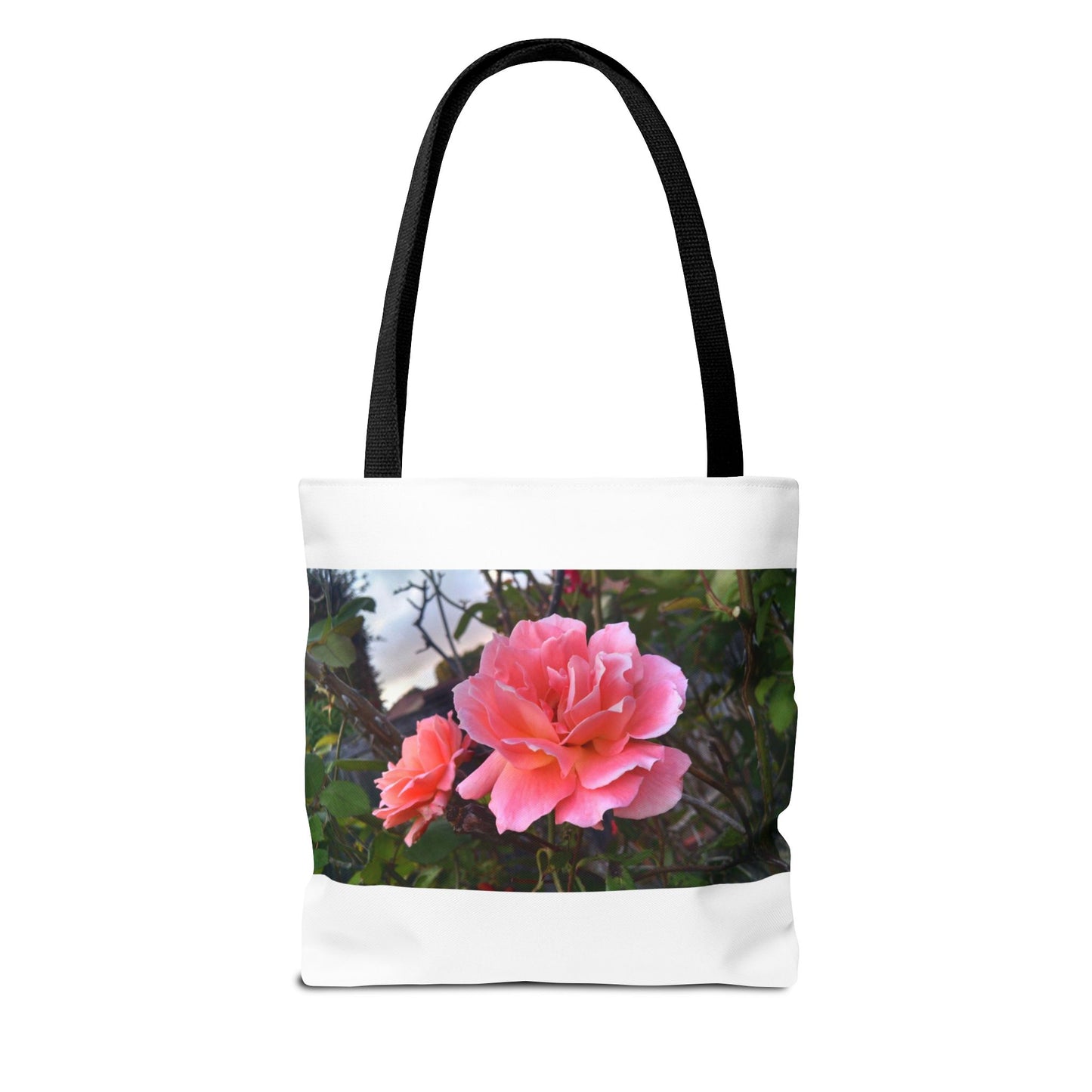 Unisex Garden Themed Double Delight Roses Reusable Tote Bag