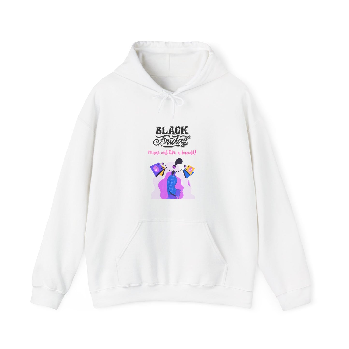 Unisex Black Friday Christmas Shopping Hooded Sweatshirt