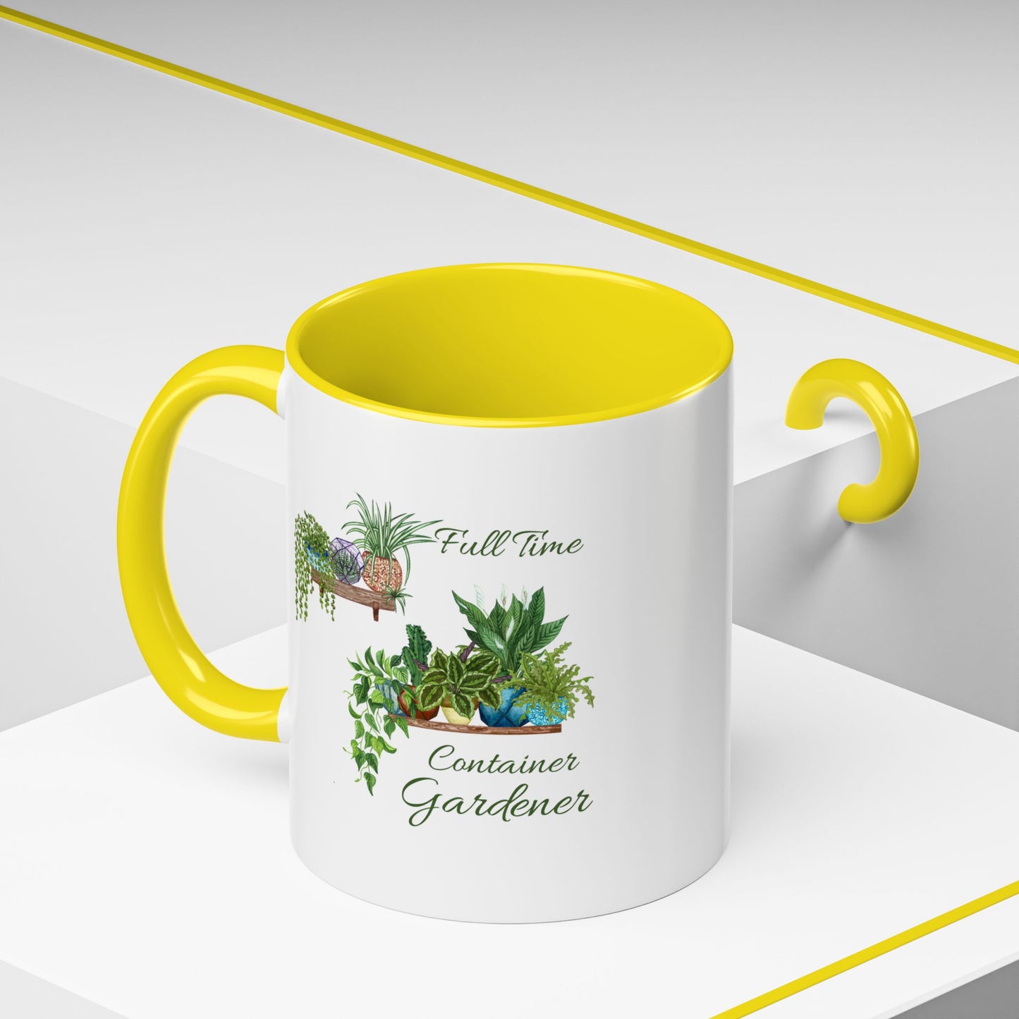 11oz/15oz Garden Themed Full Time Container Gardener Plant Parent Coffee Mug