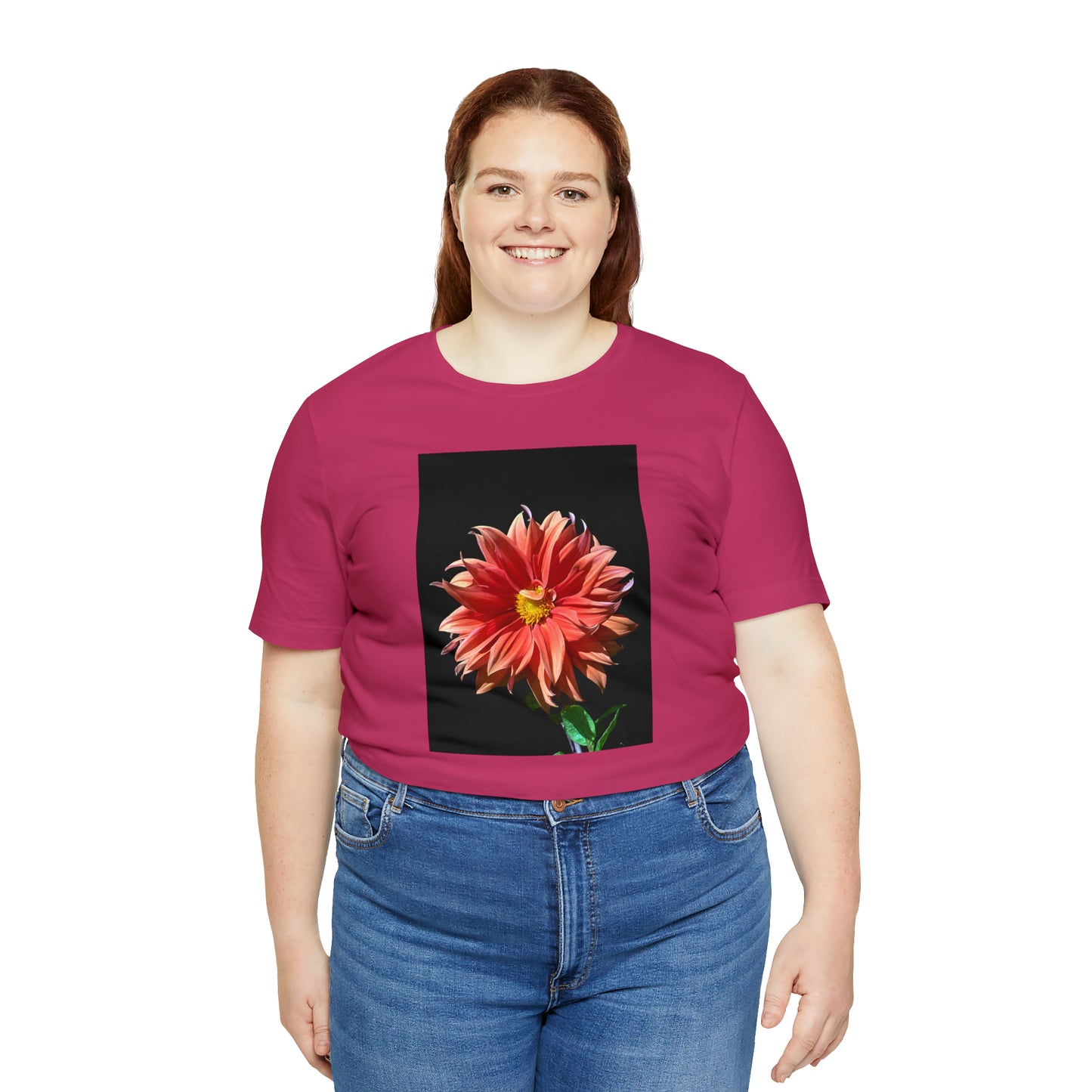 Unisex Jersey Short Sleeve Dahlia Flower T-Shirt