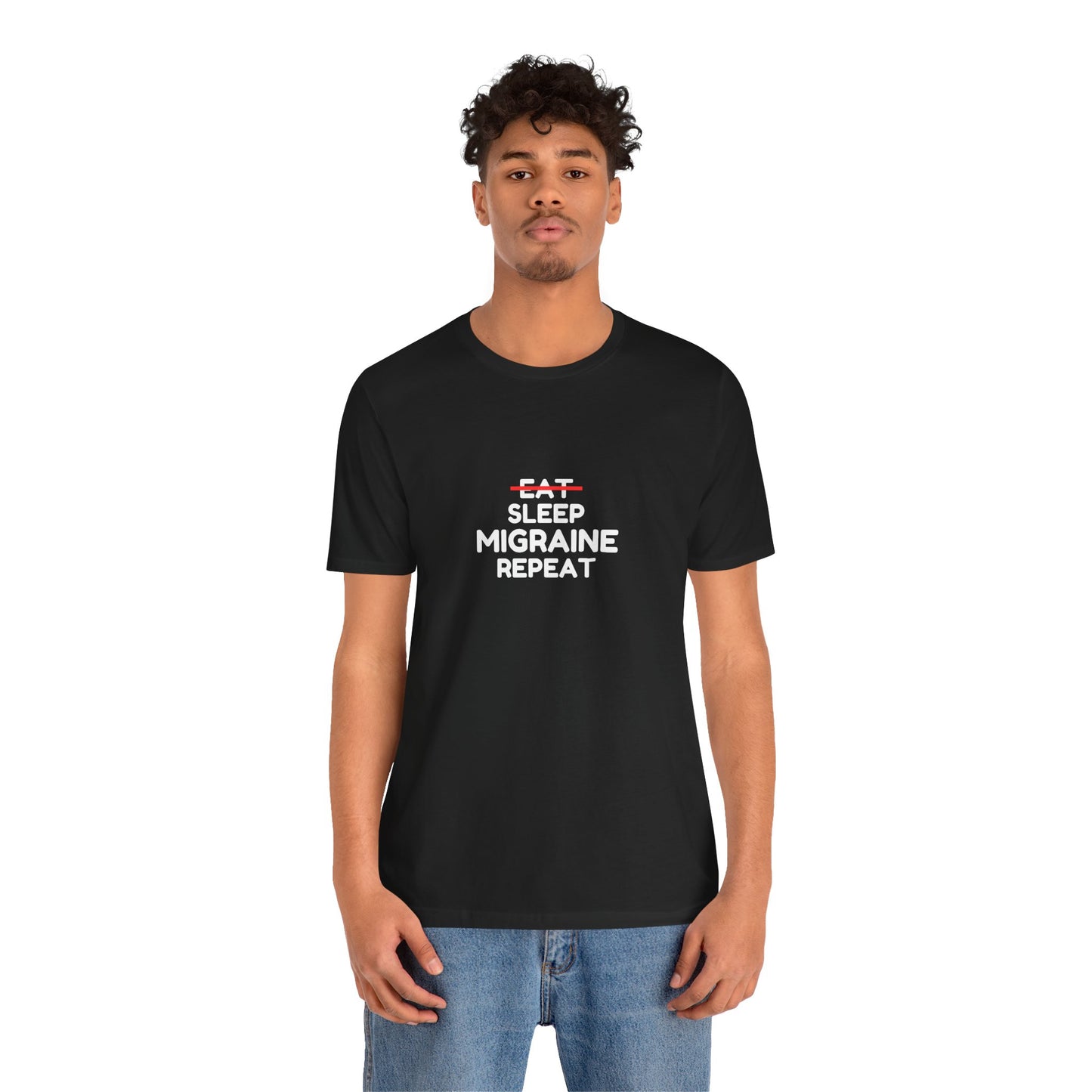 Unisex Migraine Day Invisible Illness Warrior Eat Sleep Migraine Repeat Tshirt
