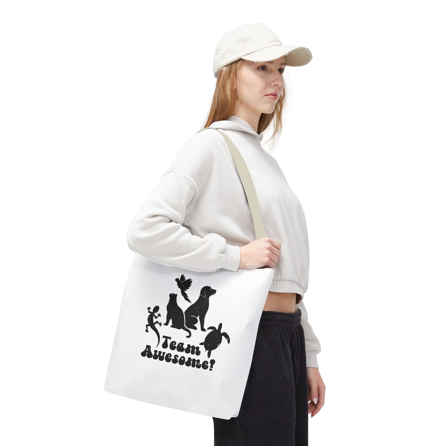 Unisex Animal Lover Lizard Cat Bird Dog Turtle Team Awesome Tote Bag