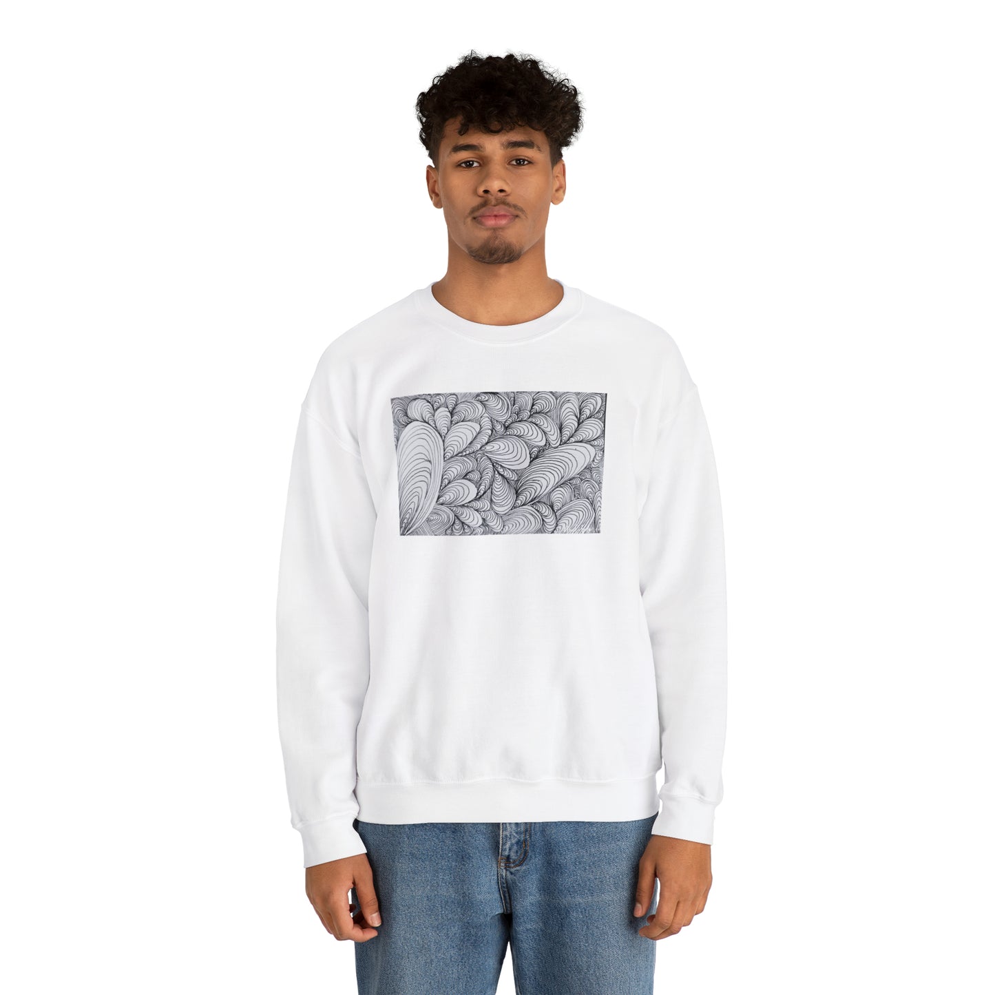 Unisex Original Rough Art Midsize Print Sweatshirt - Vapors