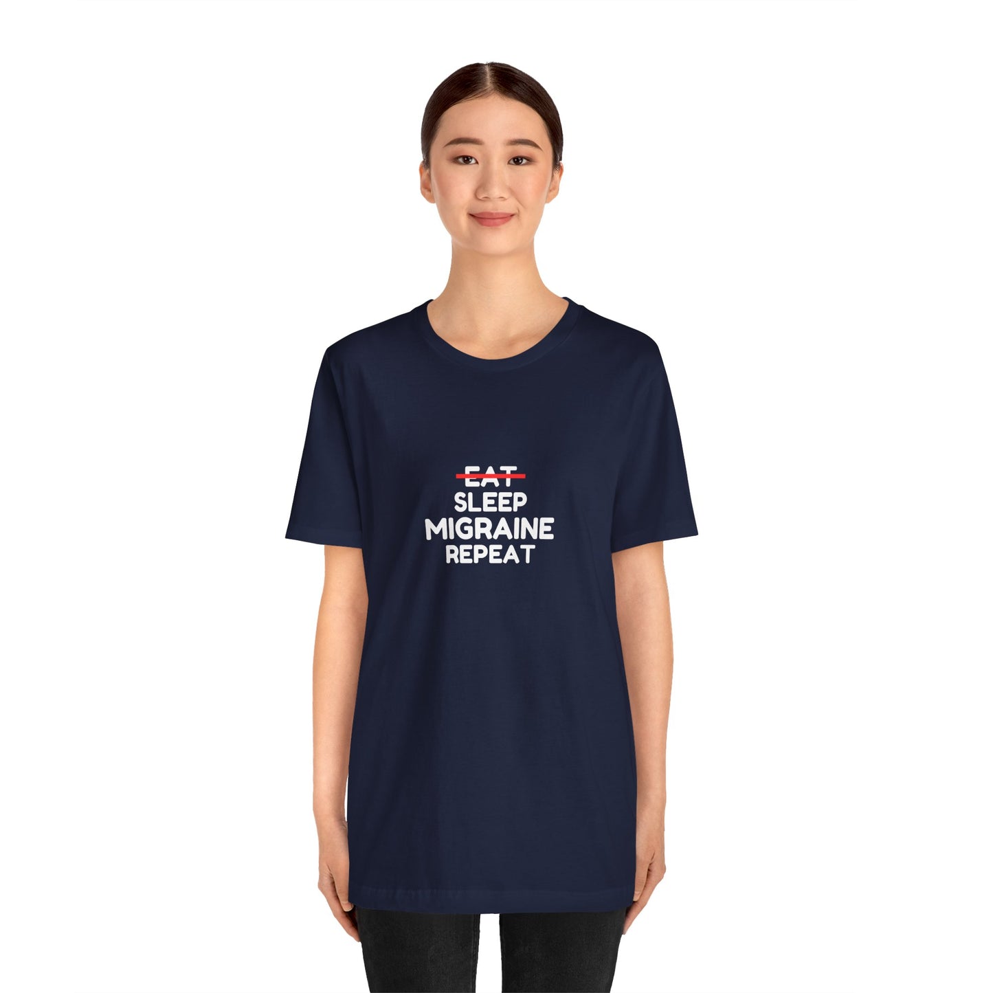 Unisex Migraine Day Invisible Illness Warrior Eat Sleep Migraine Repeat Tshirt