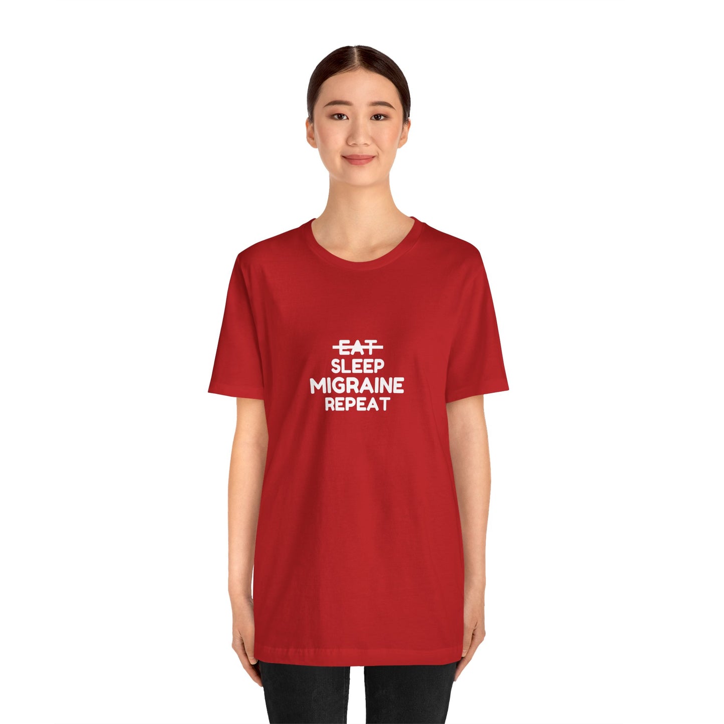 Unisex Migraine Day Invisible Illness Warrior Eat Sleep Migraine Repeat Tshirt