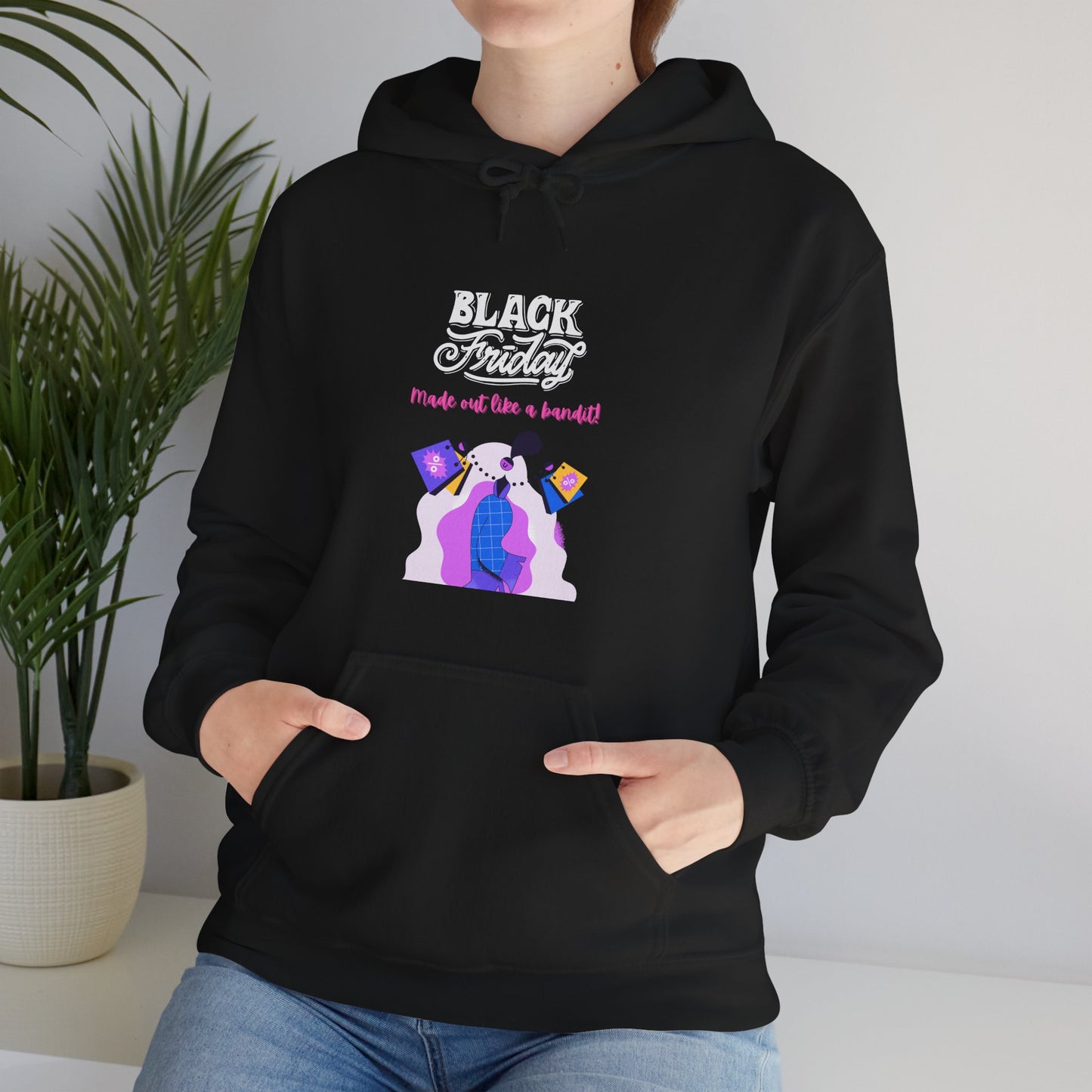 Unisex Black Friday Christmas Shopping Hooded Sweatshirt