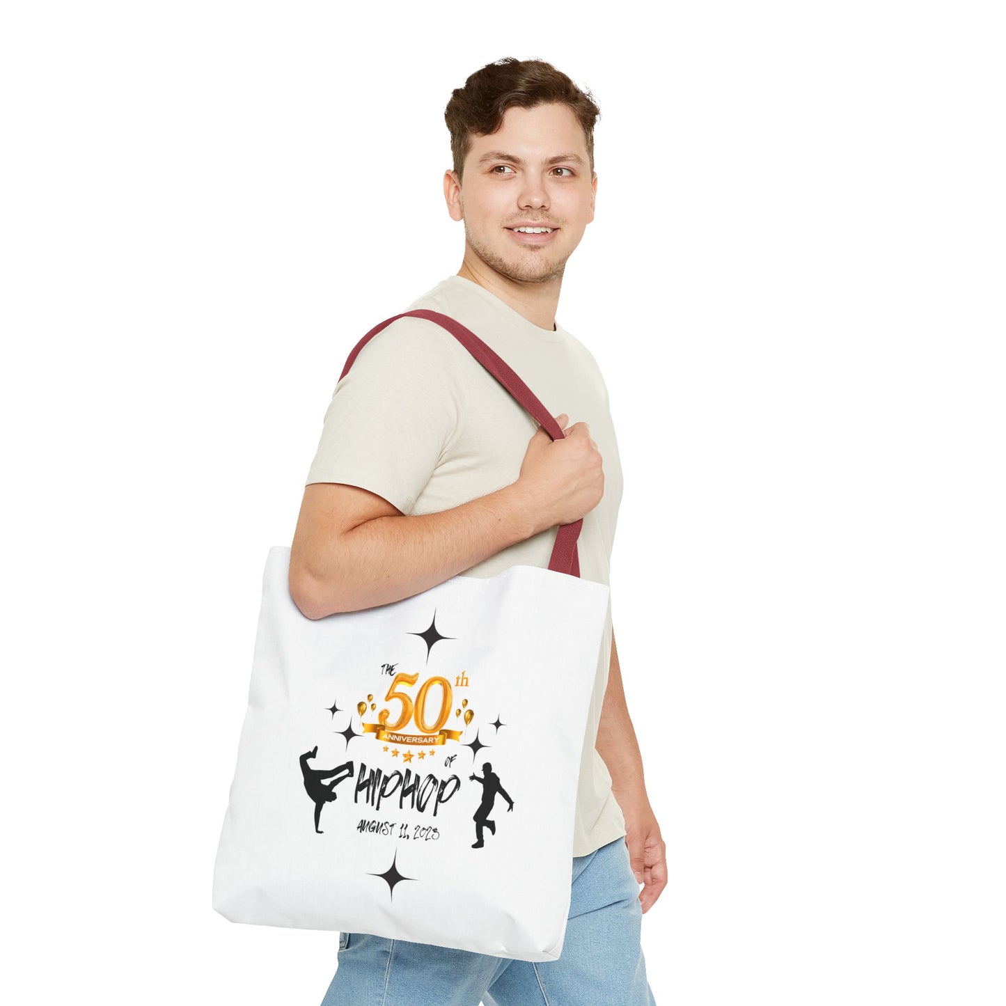 Unisex 50th Anniversary of HipHop August 11, 2023 Commemorative Tote Bag HipHop Anniversary Tote Music Fan Tote Bag Gift For DJ Music Lover