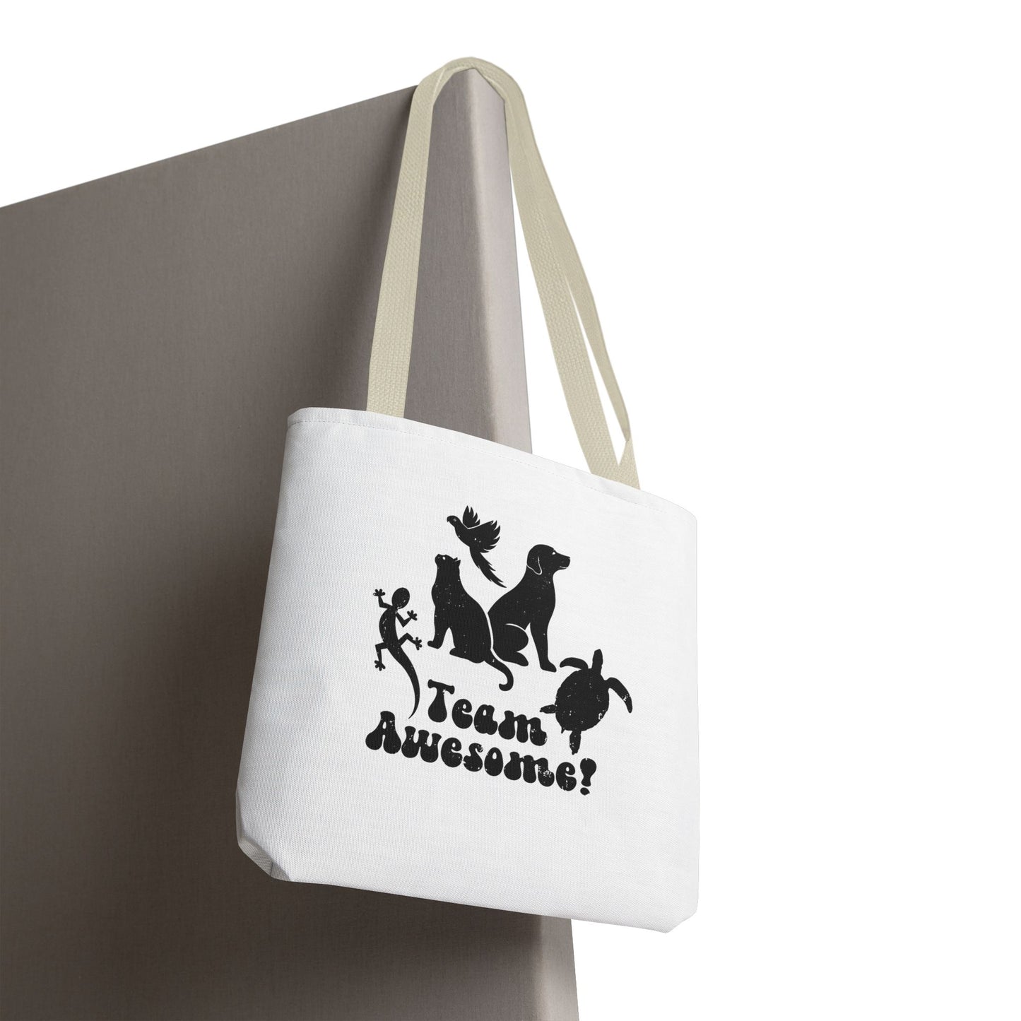 Unisex Animal Lover Lizard Cat Bird Dog Turtle Team Awesome Tote Bag