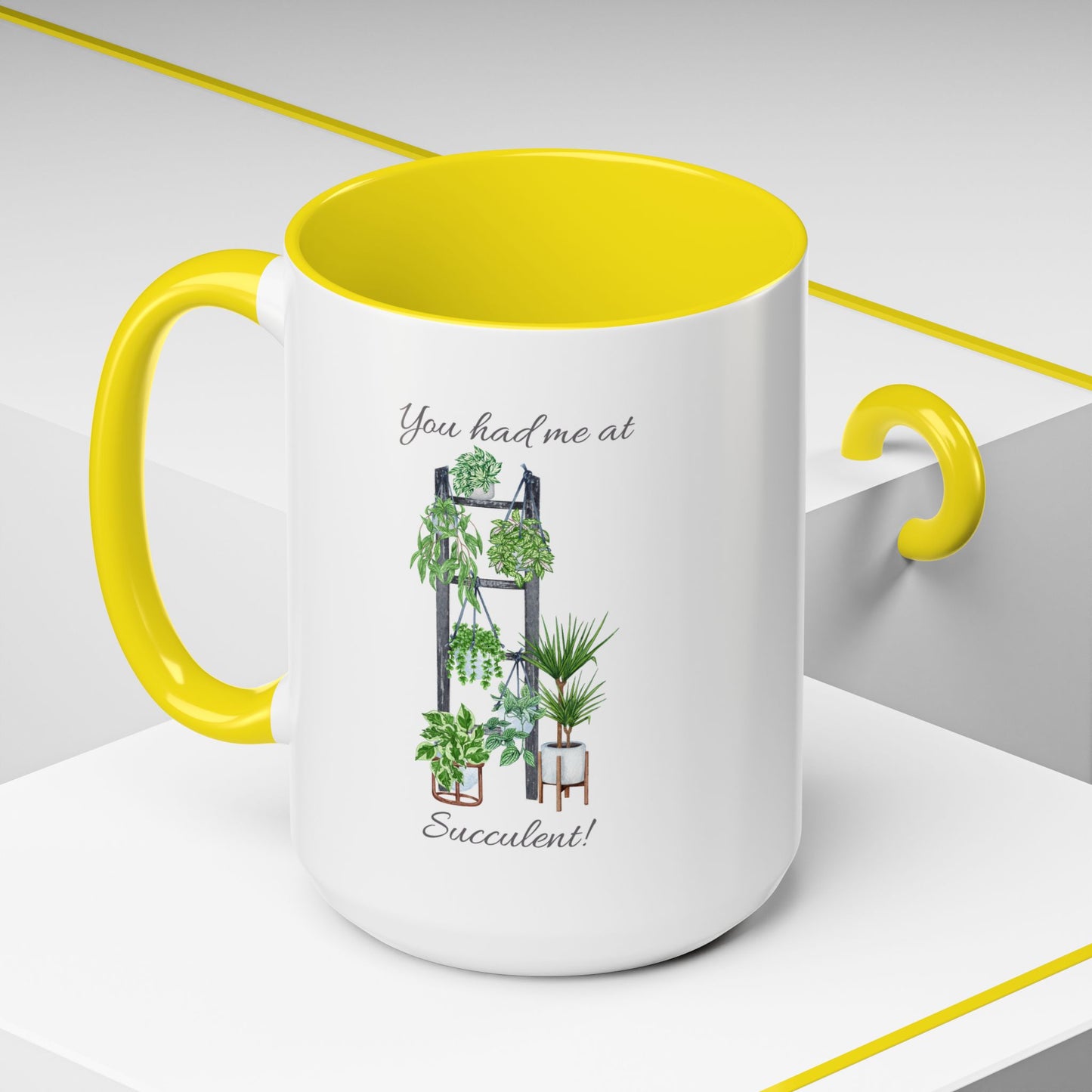 11oz/15oz Garden Themed Succulent Container Garden Plant Parent Coffee Mug