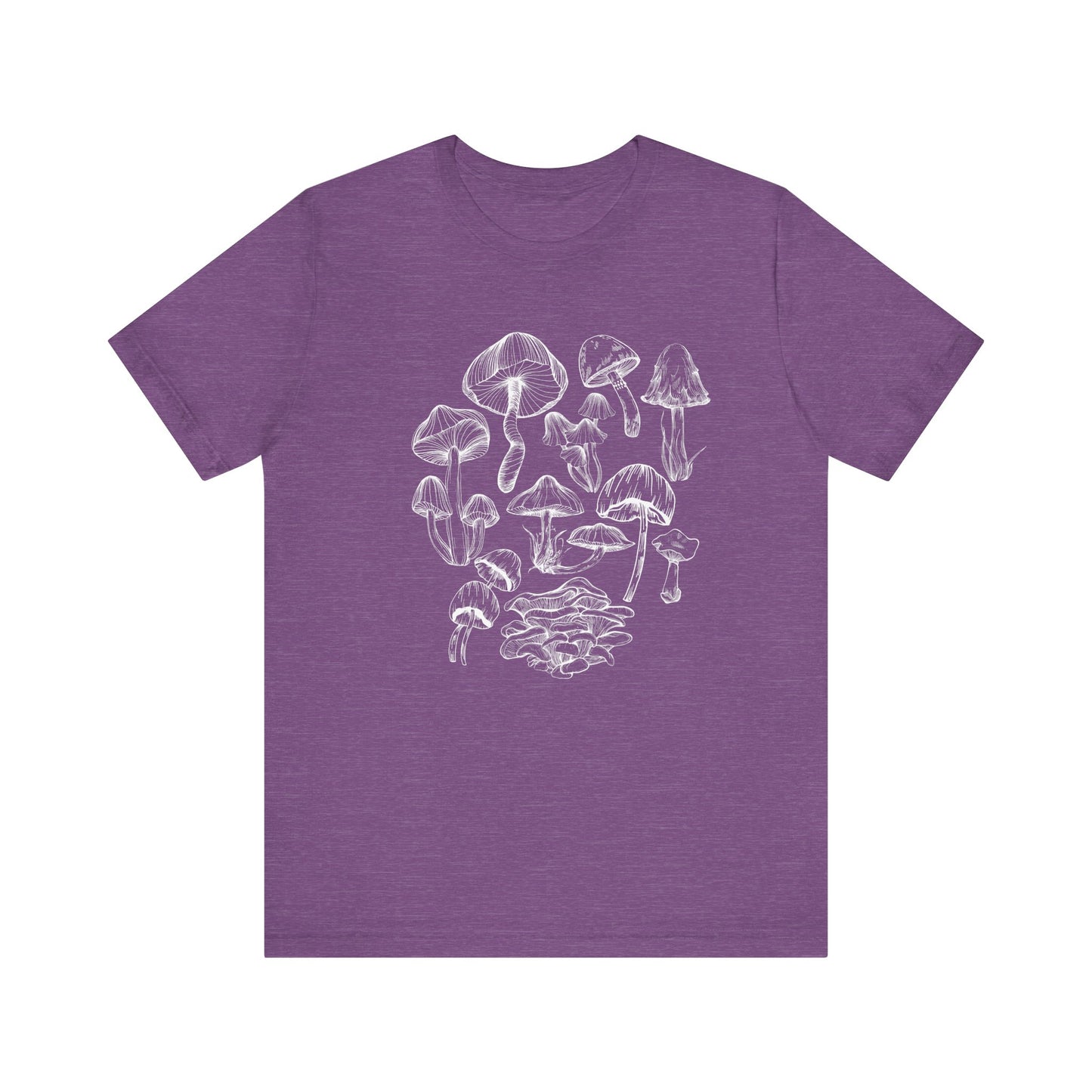 Unisex Mushroom Lover Fungi Print Toadstool T-Shirt