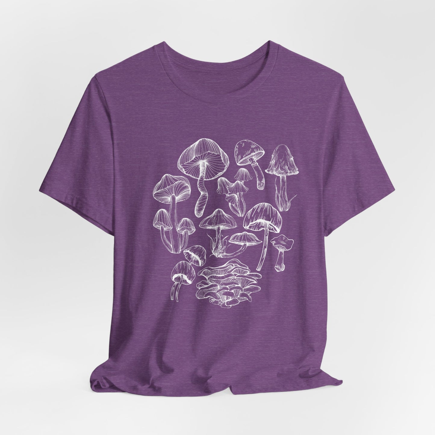 Unisex Mushroom Lover Fungi Print Toadstool T-Shirt
