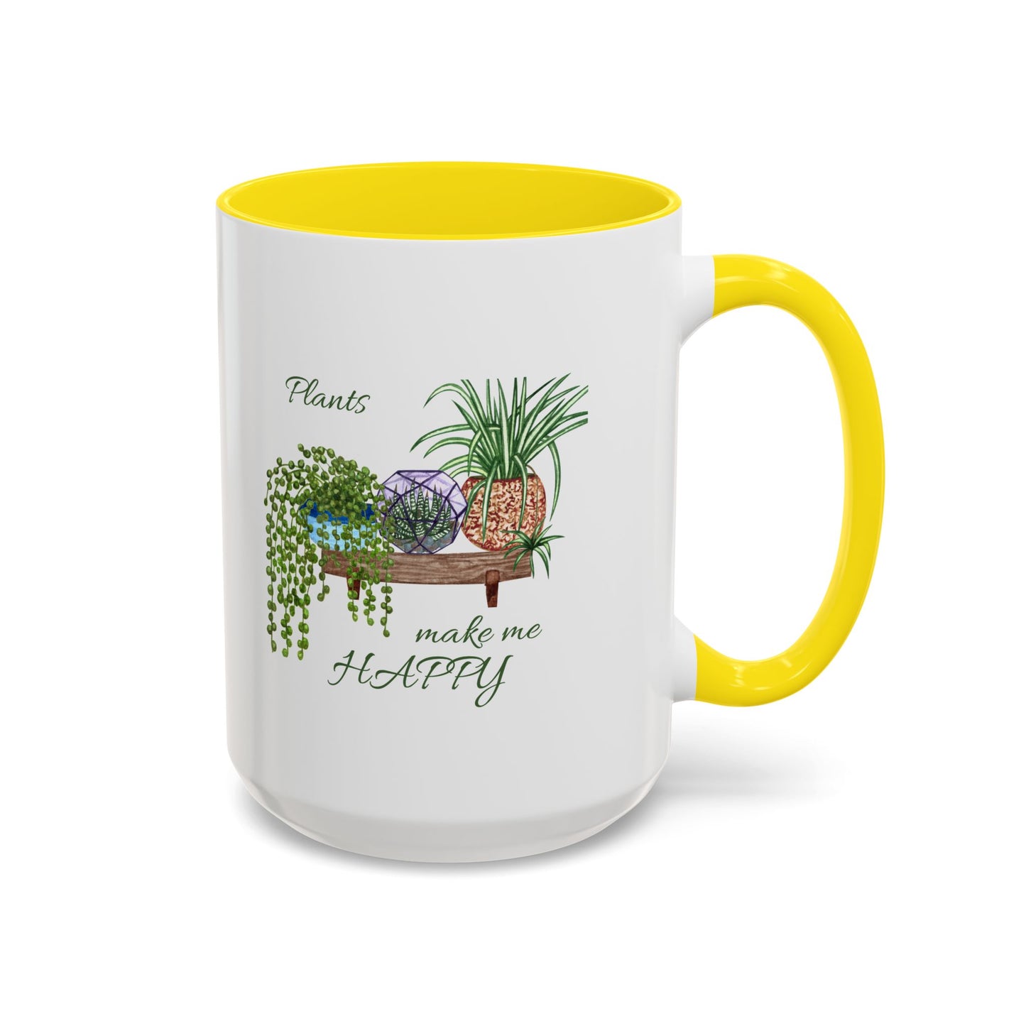 11oz/15oz Garden Themed Plants Make Me Happy Coffee Mug