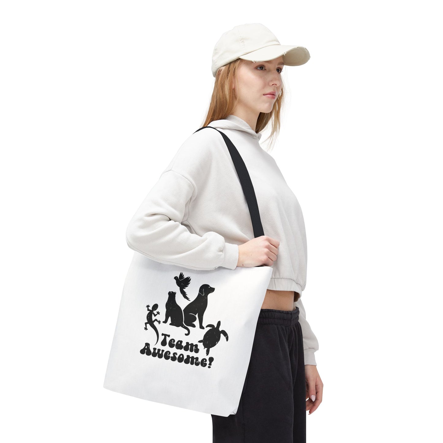 Unisex Animal Lover Lizard Cat Bird Dog Turtle Team Awesome Tote Bag