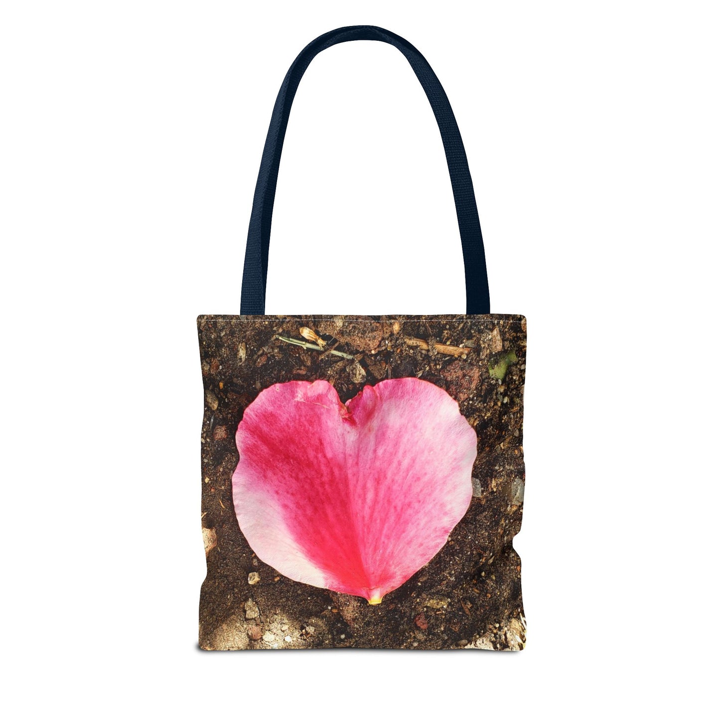 Unisex Garden Themed Double Delight Heart Shaped Rose Petal Tote Bag