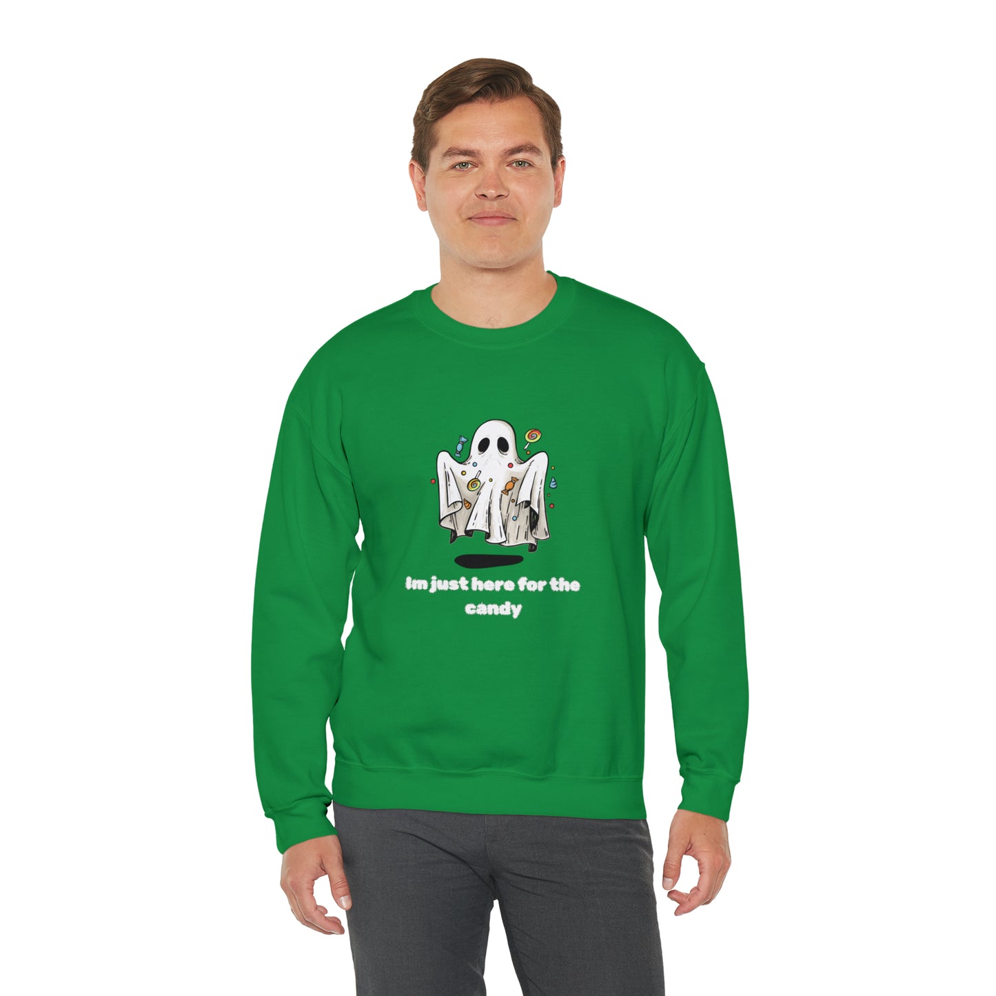 Unisex Cute Ghost Im Just Here for The Candy Sweatshirt