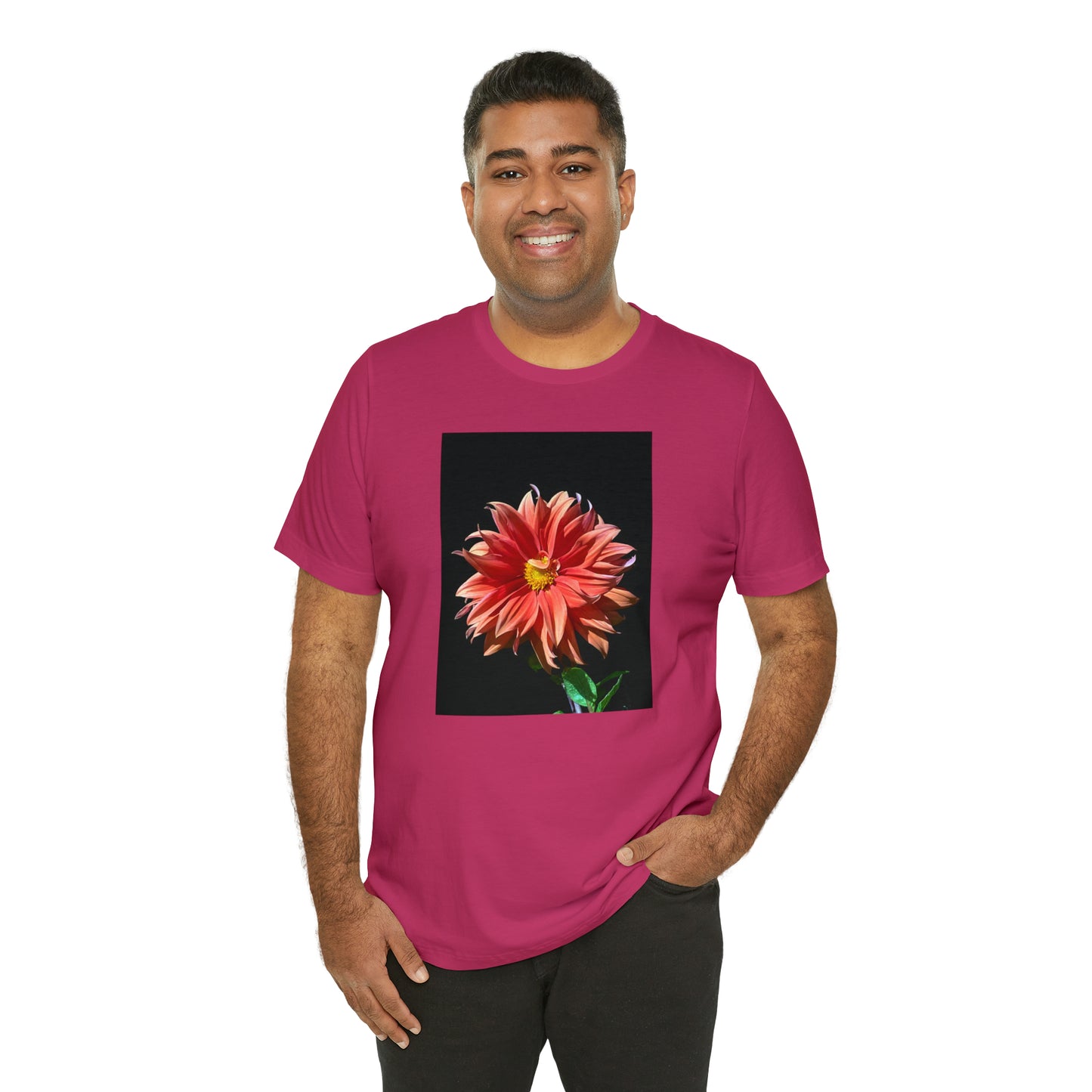 Unisex Jersey Short Sleeve Dahlia Flower T-Shirt