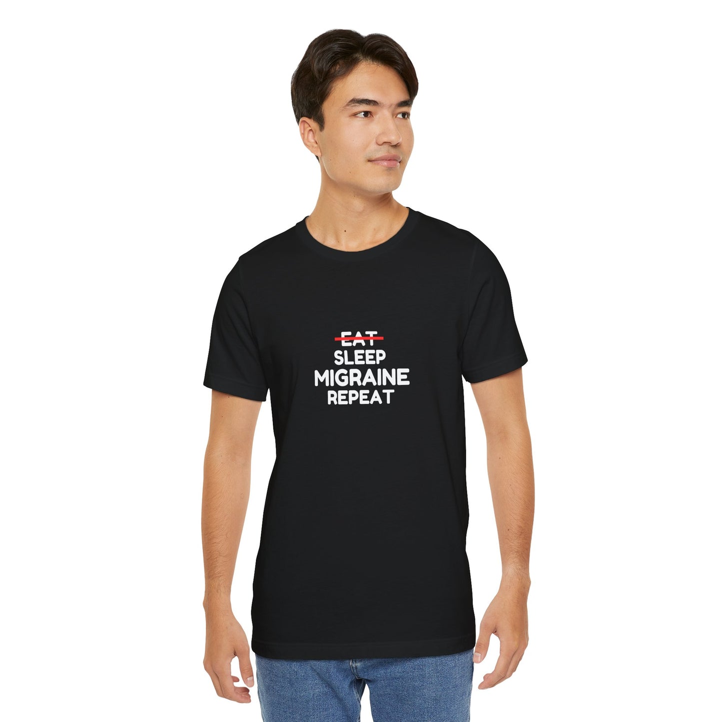 Unisex Migraine Day Invisible Illness Warrior Eat Sleep Migraine Repeat Tshirt
