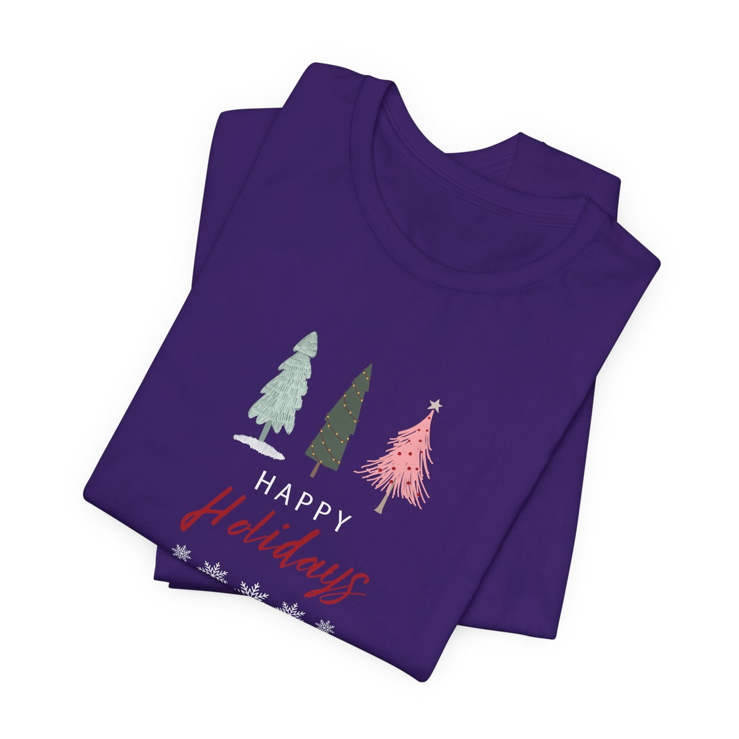 Unisex Jersey Short Sleeve Happy Holidays Seasons Greetings Fall T-Shirt