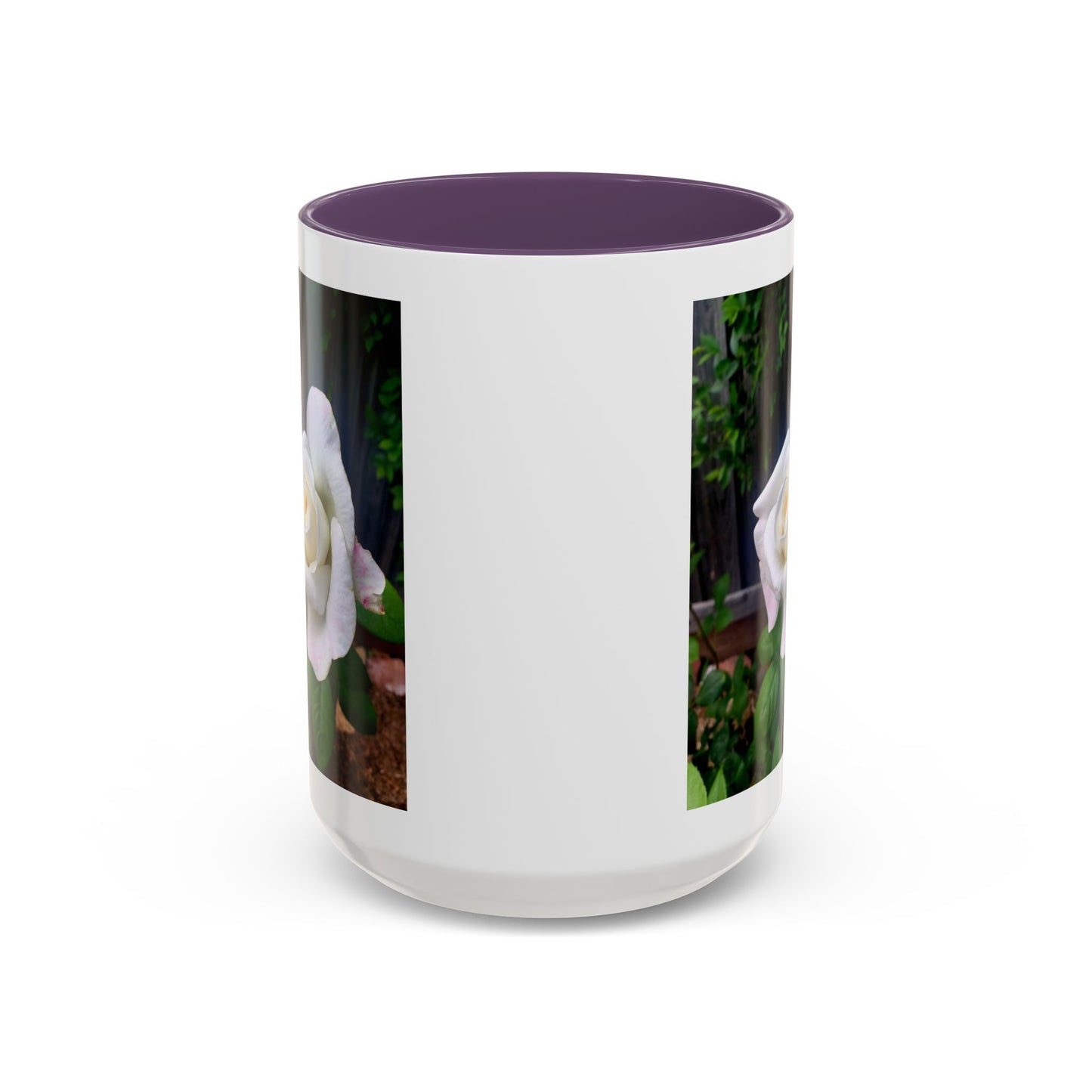 11oz/15oz Garden Themed White Sugar Moon Hybrid Tea Roses Coffee Mug