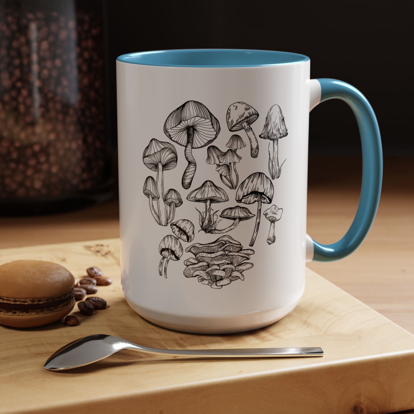 11oz/15oz Mushroom Lover Fungi Print Toadstool Coffee Mug