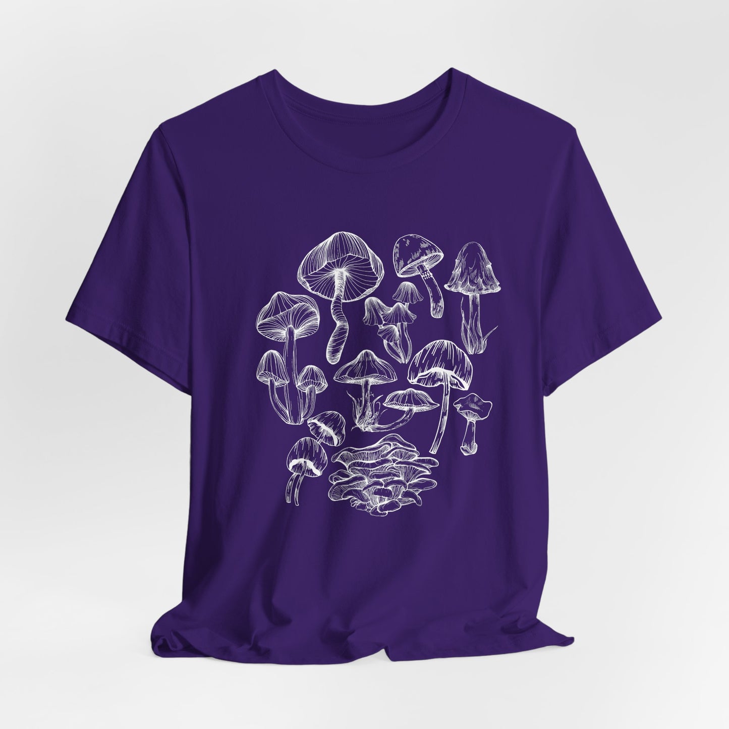 Unisex Mushroom Lover Fungi Print Toadstool T-Shirt