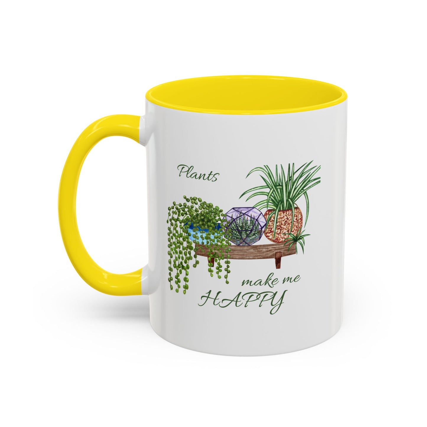 11oz/15oz Garden Themed Plants Make Me Happy Coffee Mug