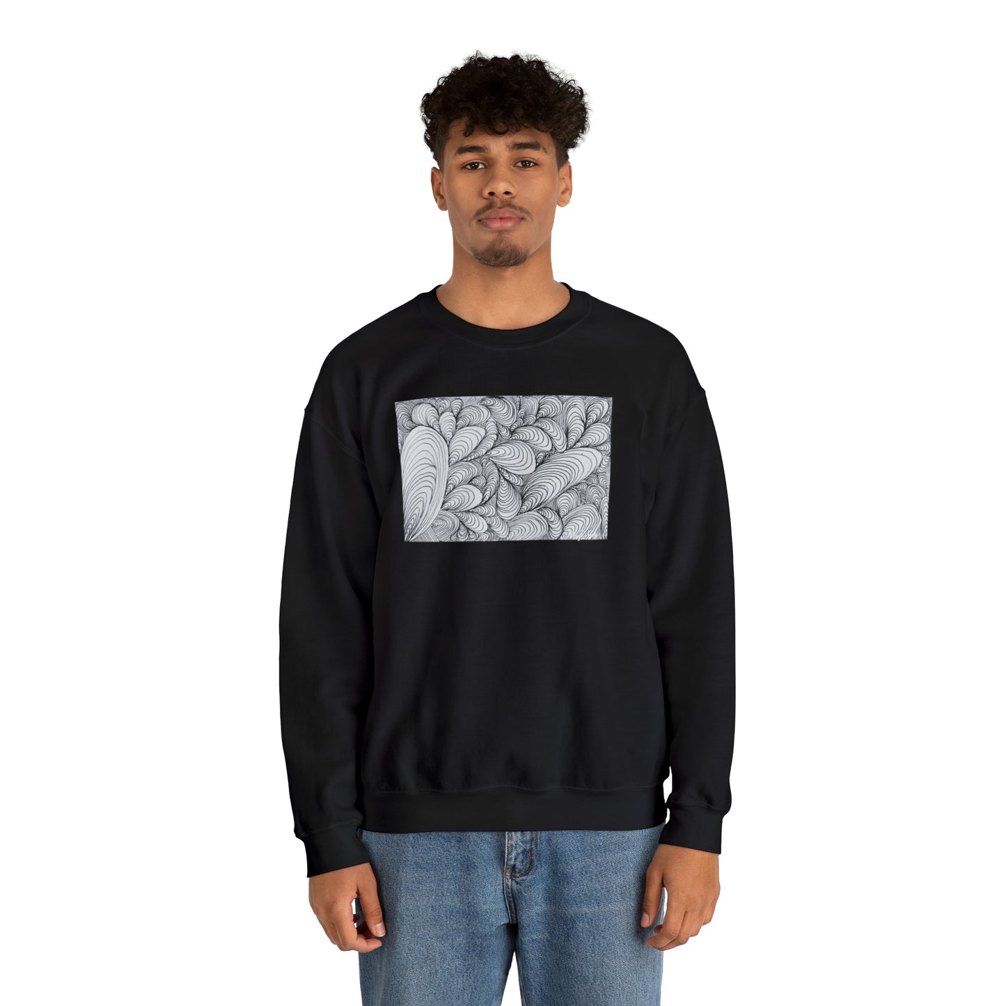 Unisex Original Rough Art Midsize Print Sweatshirt - Vapors