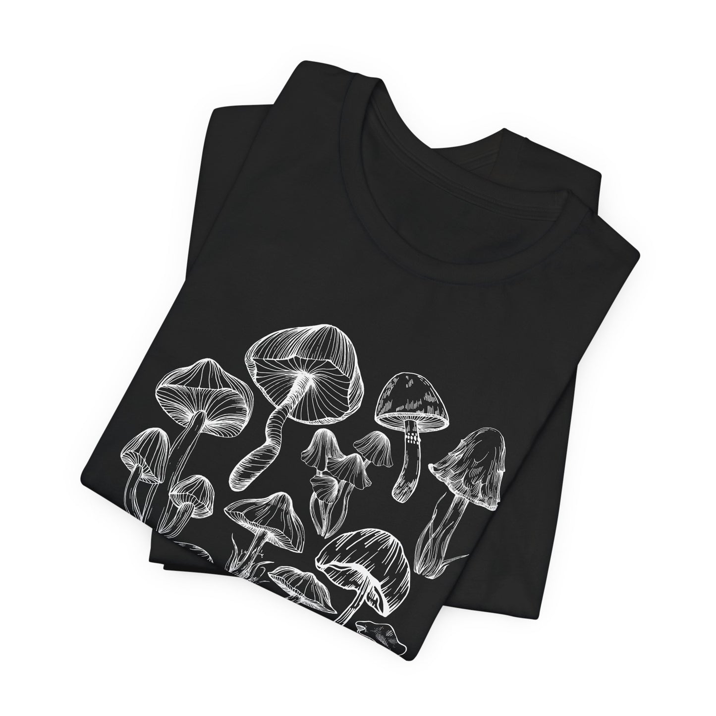 Unisex Mushroom Lover Fungi Print Toadstool T-Shirt