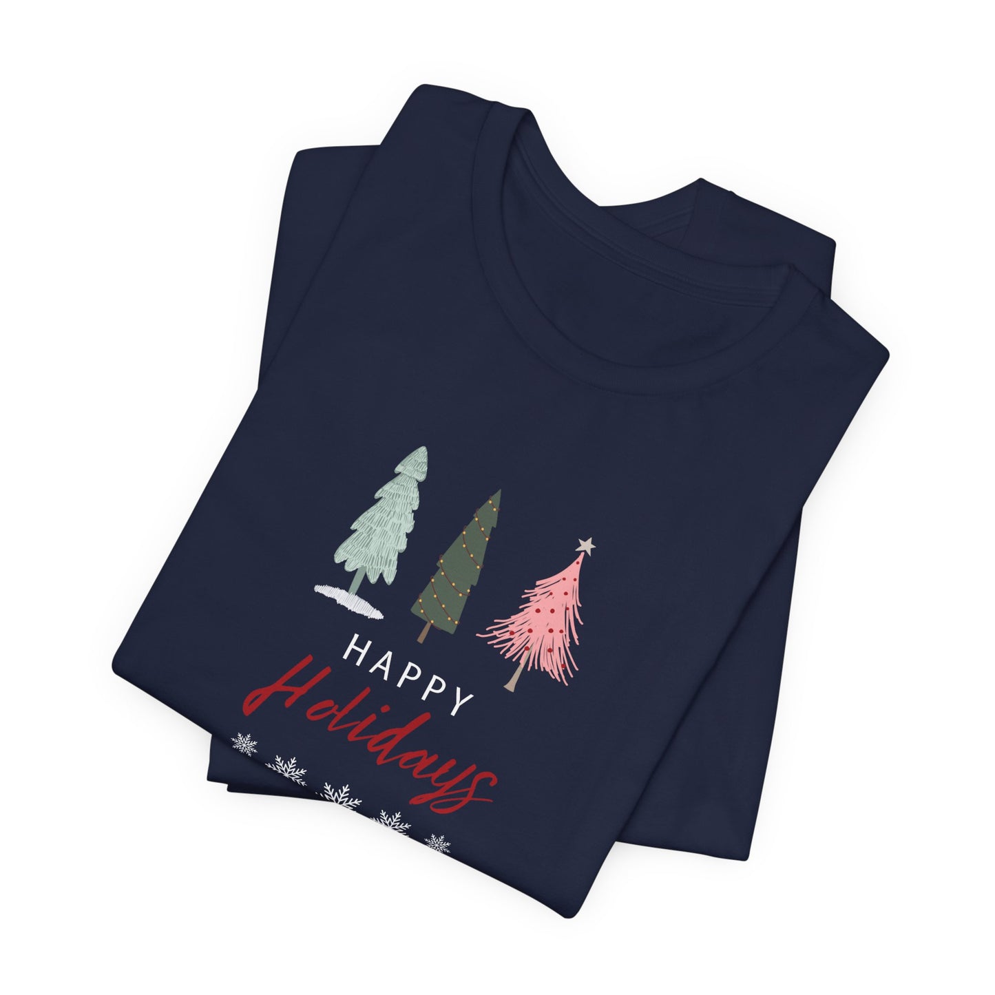Unisex Jersey Short Sleeve Happy Holidays Seasons Greetings Fall T-Shirt