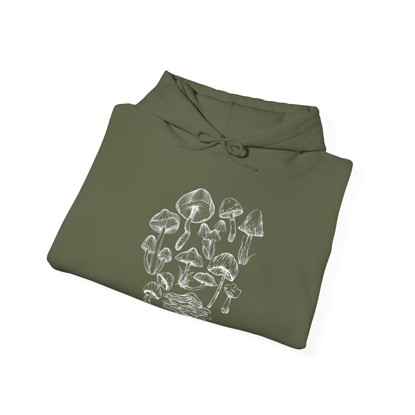 Unisex Mushroom Lover Fungi Print Toadstool Hooded Sweatshirt