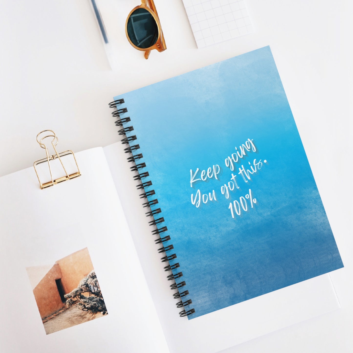 Spiral Notebook - Ruled Line, Keep Going You Got This 100%, EDC 118 pages