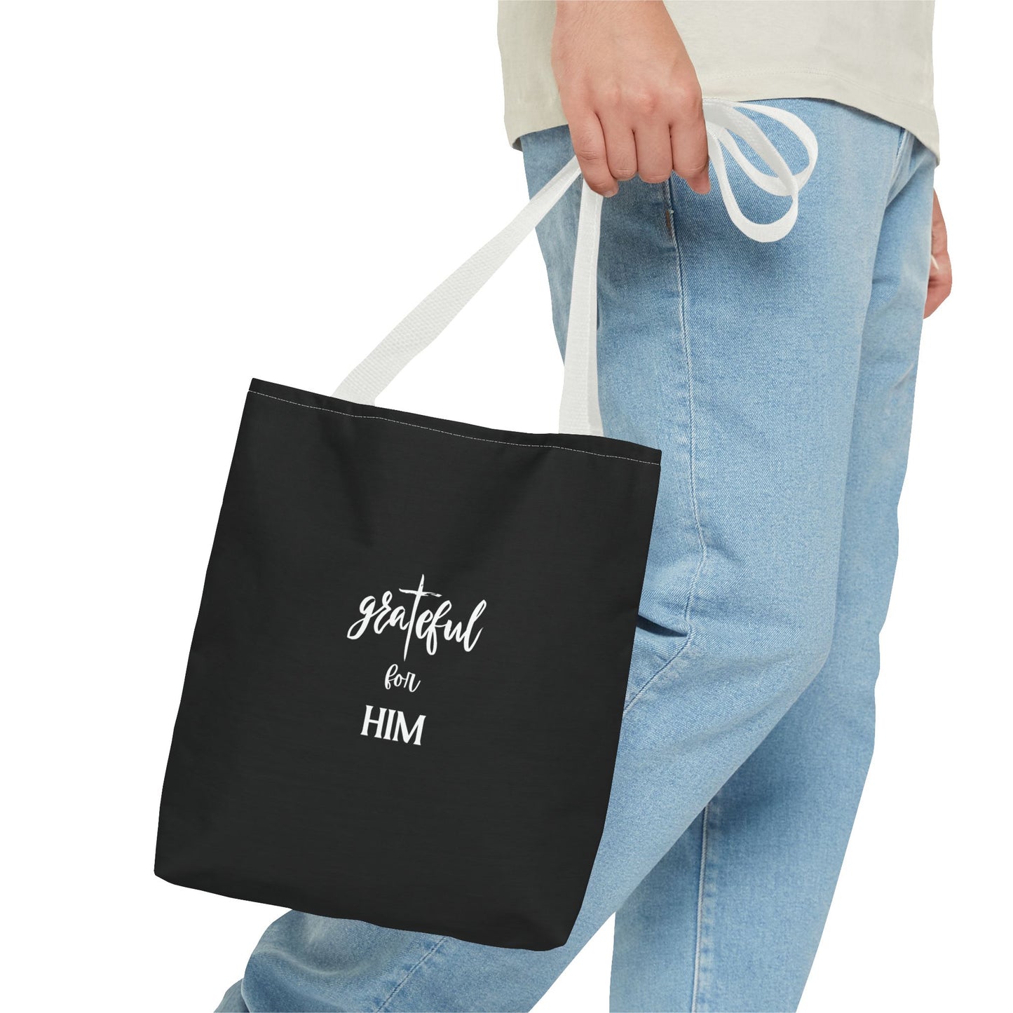 Unisex GraTeful For Him Faith Bible Study Reusable Lunch Bag Everyday Carry Tote Bag