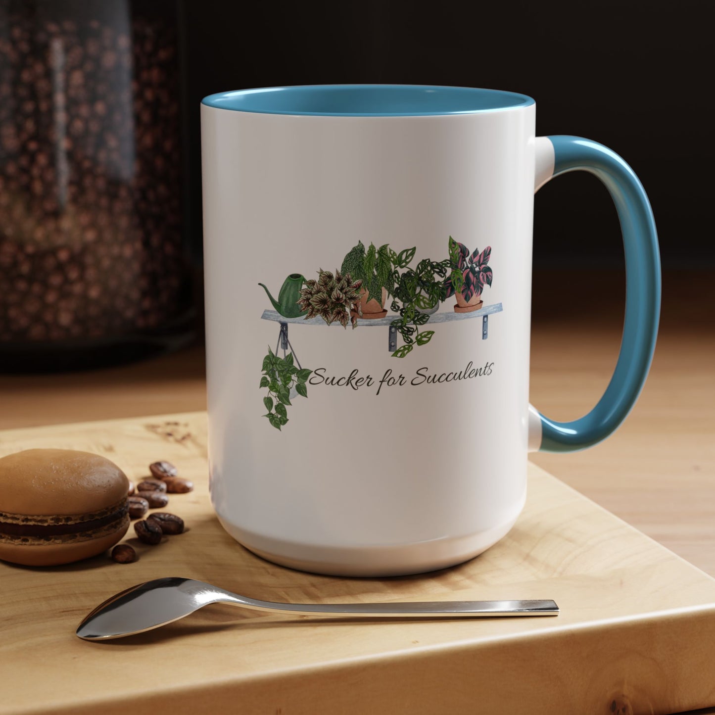 11oz/15oz Garden Themed Coffee Mug Sucker for Succulents