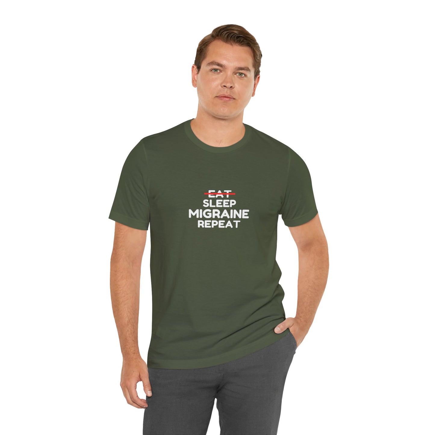 Unisex Migraine Day Invisible Illness Warrior Eat Sleep Migraine Repeat Tshirt