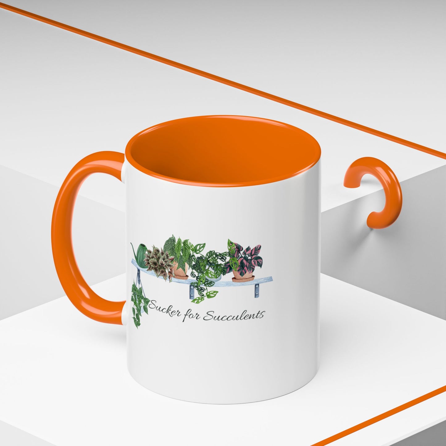 11oz/15oz Garden Themed Coffee Mug Sucker for Succulents