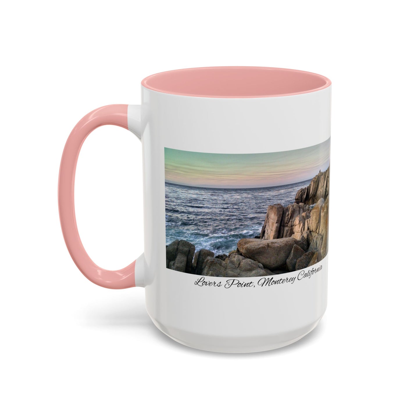 11oz/15oz Ocean View Travelers Coffee Mug Lovers Point, Monterey California San Francisco Bay Area Keepsake