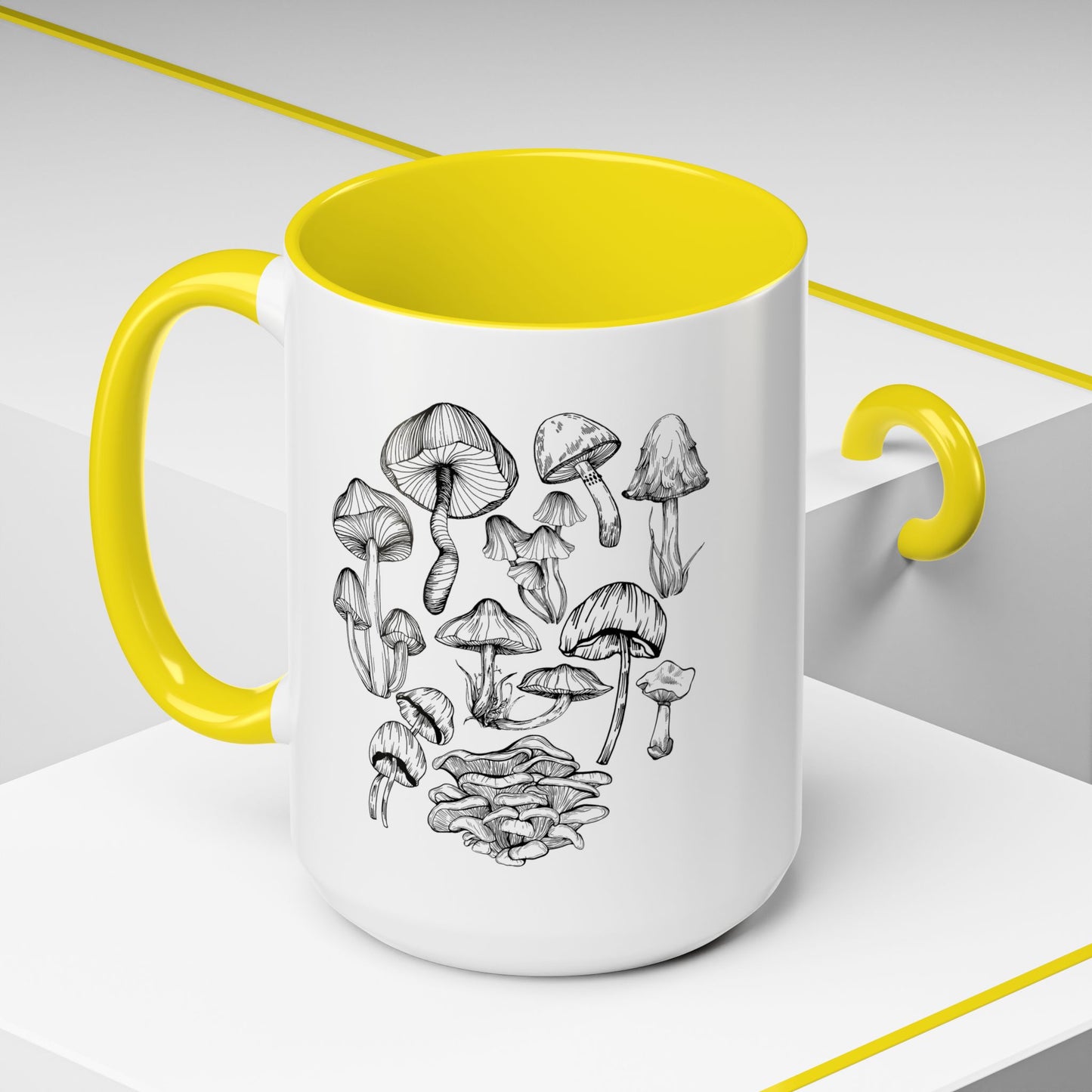 11oz/15oz Mushroom Lover Fungi Print Toadstool Coffee Mug