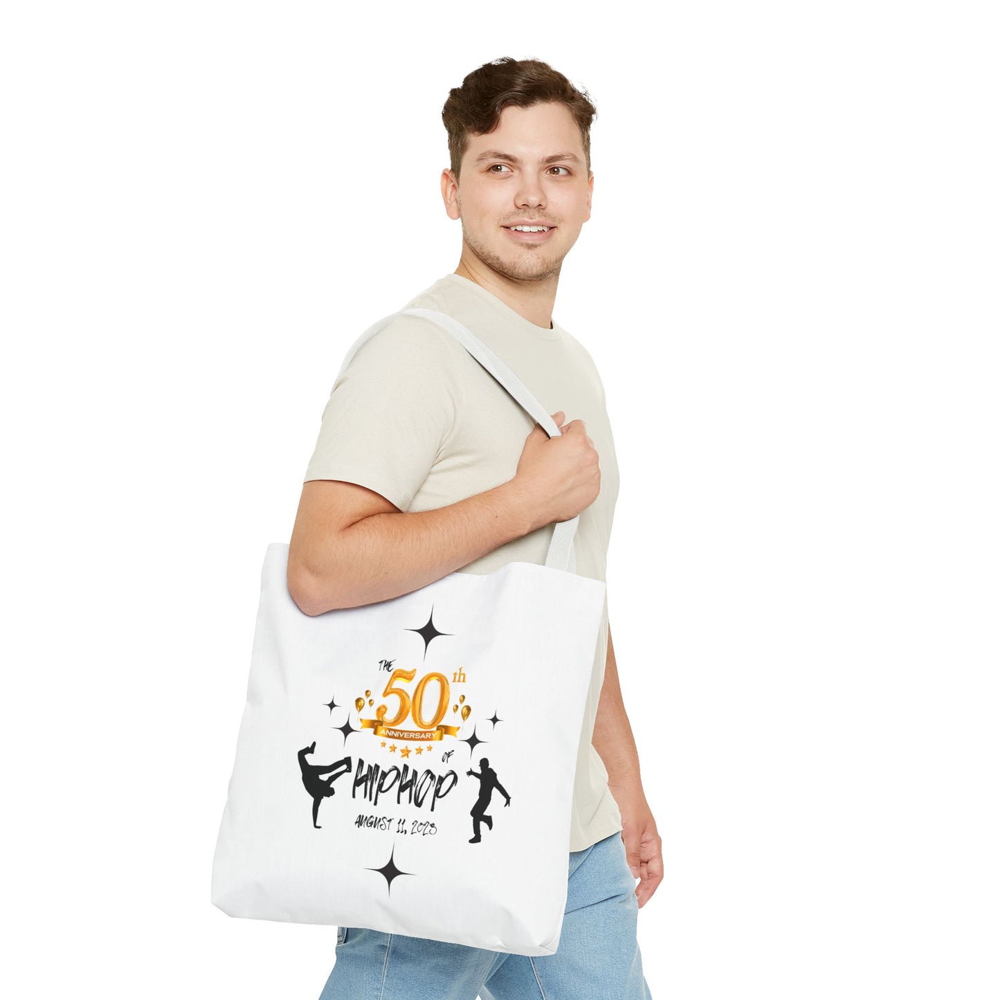 Unisex 50th Anniversary of HipHop August 11, 2023 Commemorative Tote Bag HipHop Anniversary Tote Music Fan Tote Bag Gift For DJ Music Lover