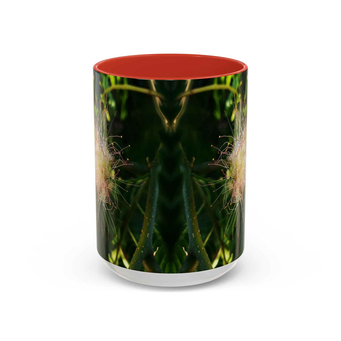 11oz /15oz Garden Themed Silk Blossom Plant Foliage Two Tone Coffee Mug