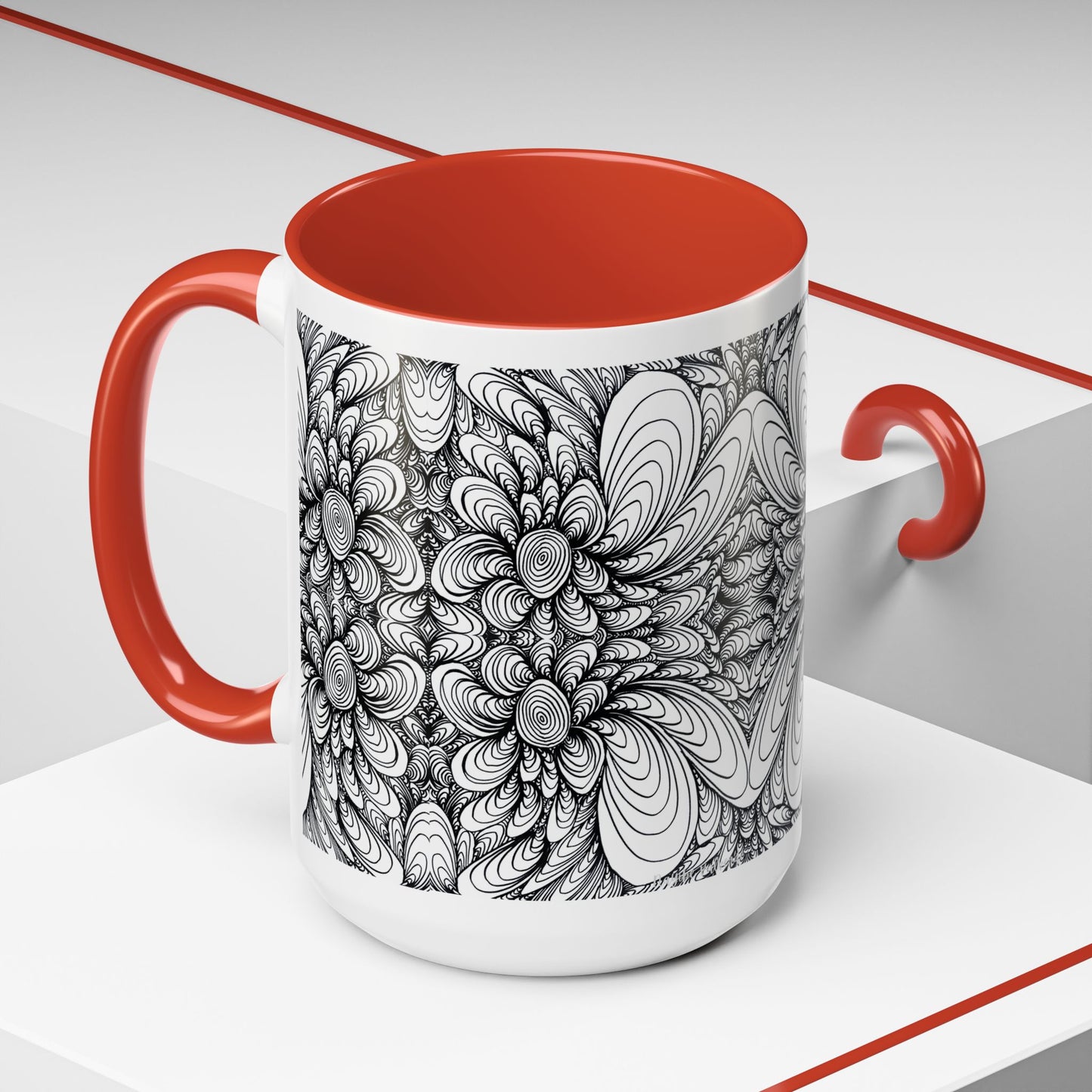 11oz/15oz Original Line Art Mug - Blooms