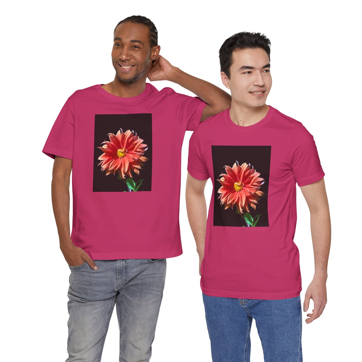 Unisex Jersey Short Sleeve Dahlia Flower T-Shirt