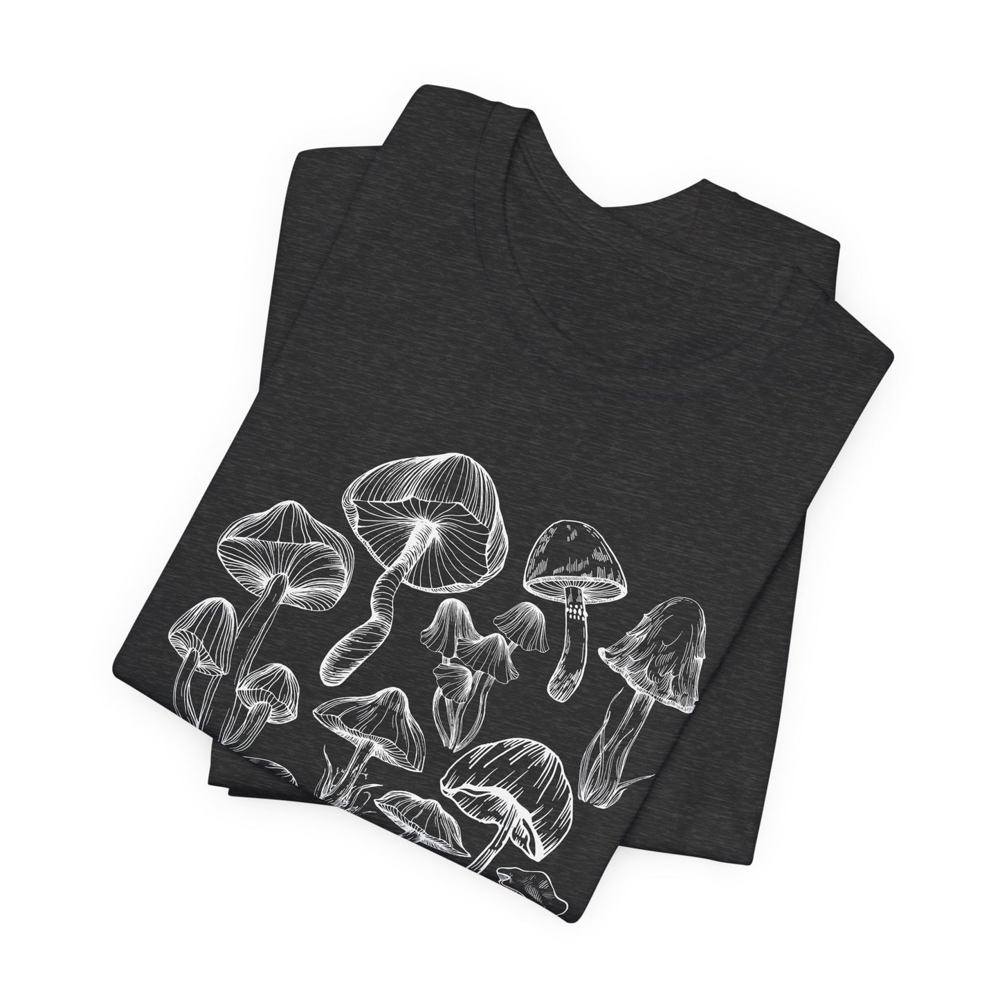 Unisex Mushroom Lover Fungi Print Toadstool T-Shirt