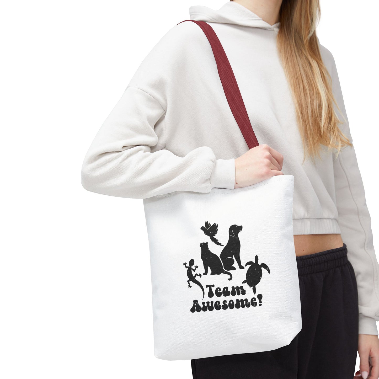 Unisex Animal Lover Lizard Cat Bird Dog Turtle Team Awesome Tote Bag