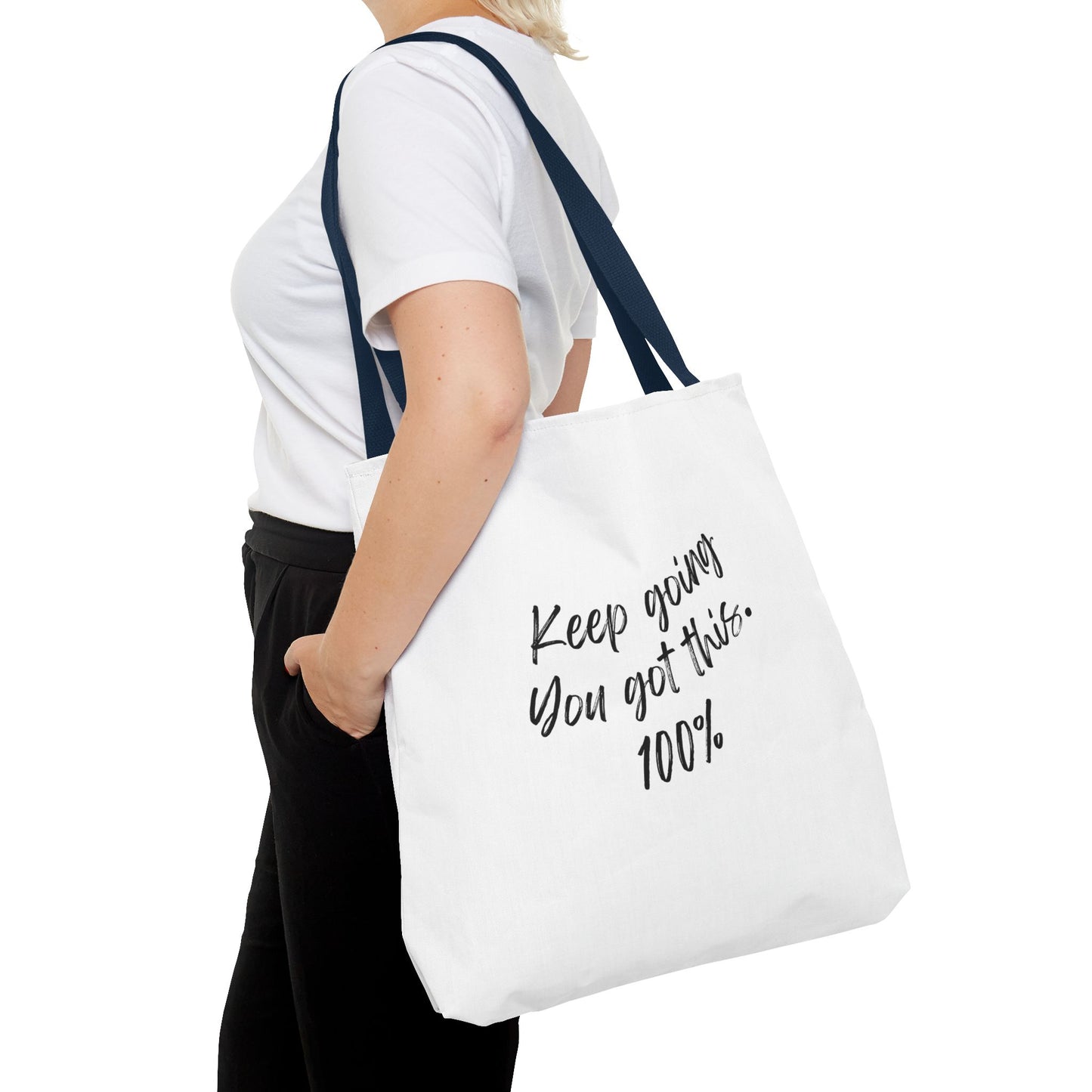 Unisex Positive Motivational Words of Encouragement Mental Health Awareness Reusable Tote Bag