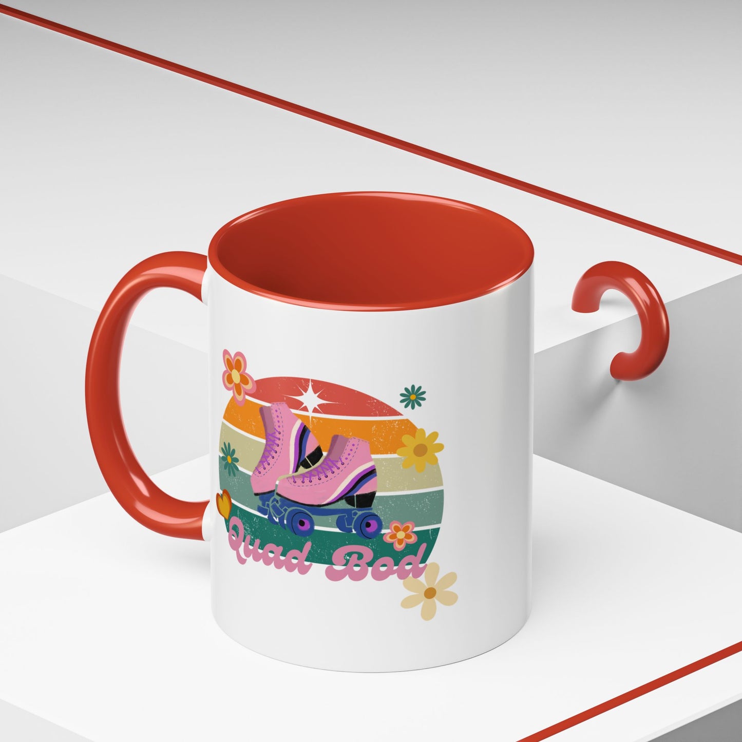 11oz/15oz Retro Vibes Roller Skate Quad Bod Coffee Mug