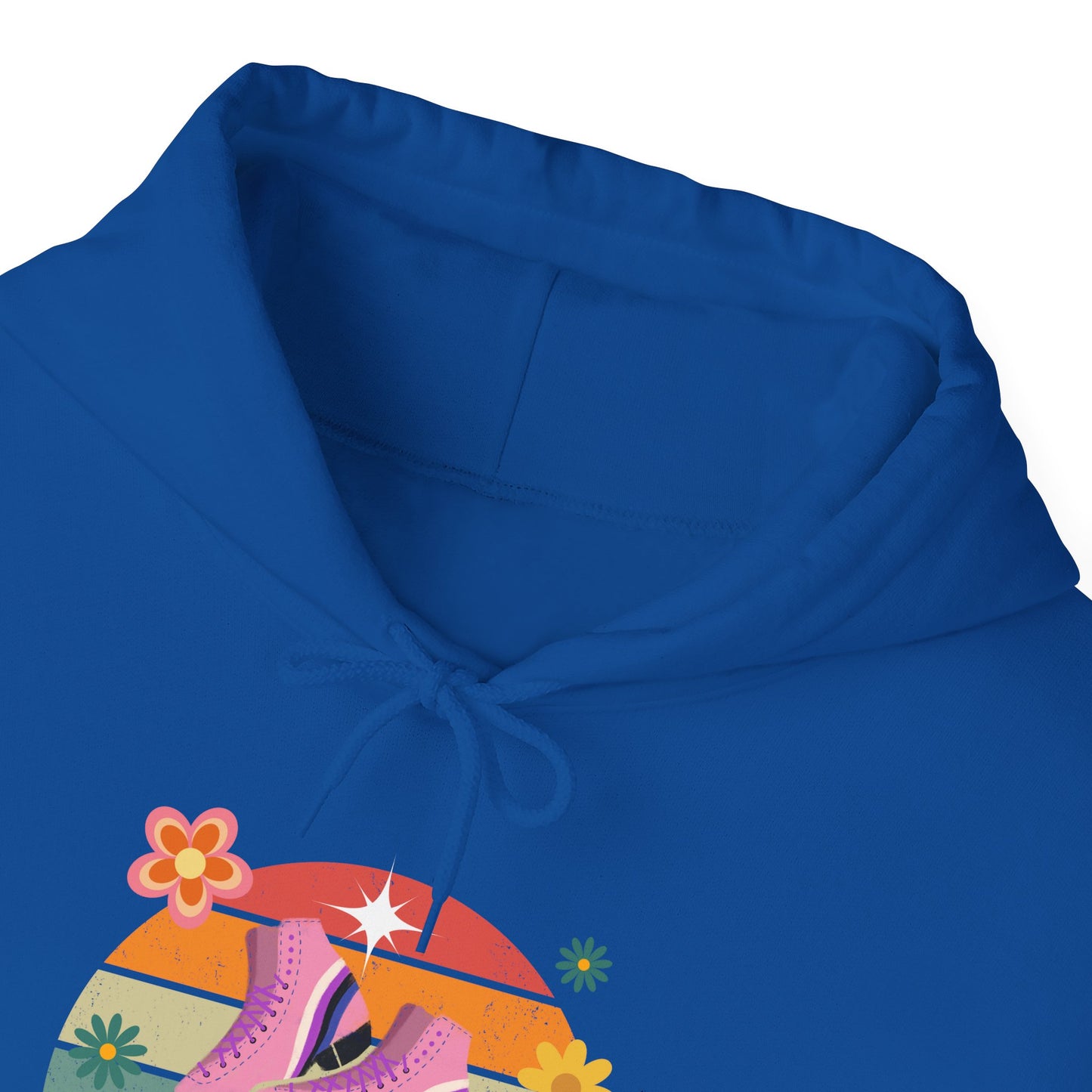 Unisex Heavy Blend™ Quad Bod Retro Vibes Rollerskater Hooded Sweatshirt