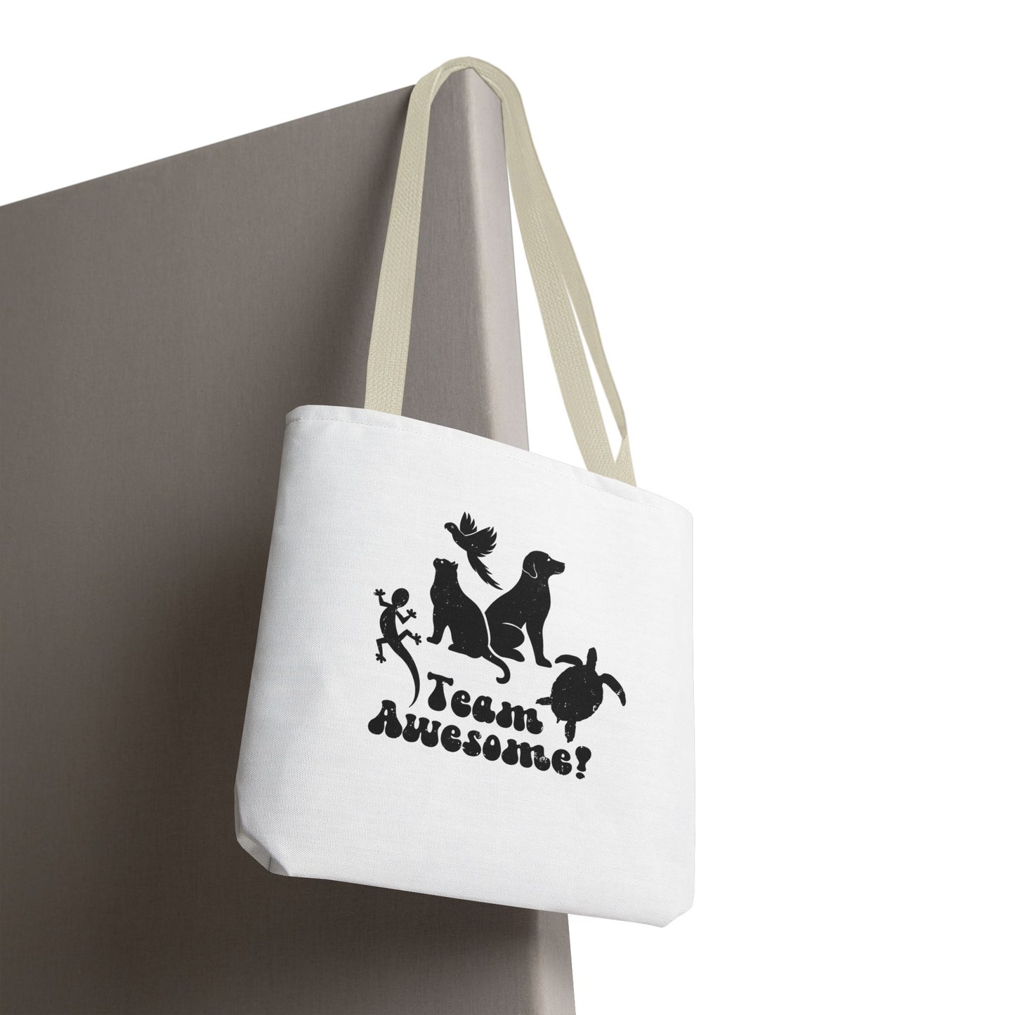 Unisex Animal Lover Lizard Cat Bird Dog Turtle Team Awesome Tote Bag