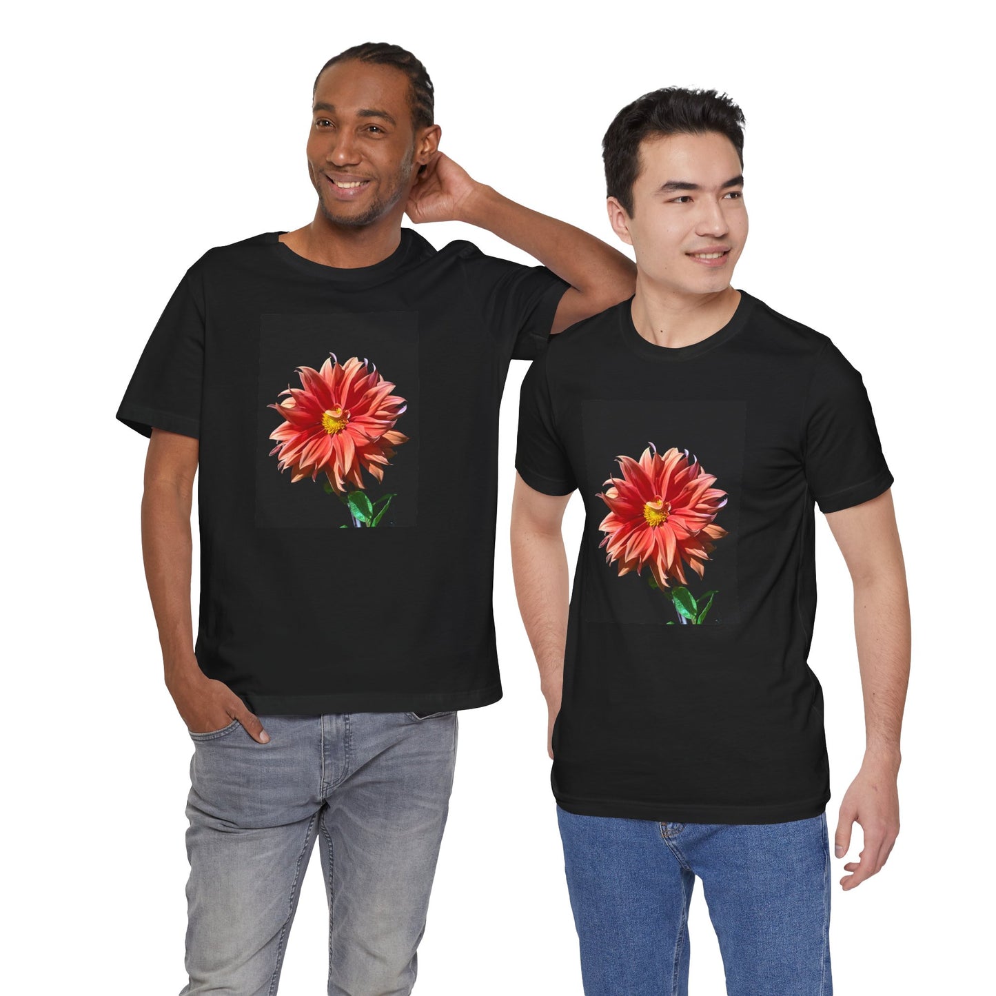 Unisex Jersey Short Sleeve Dahlia Flower T-Shirt