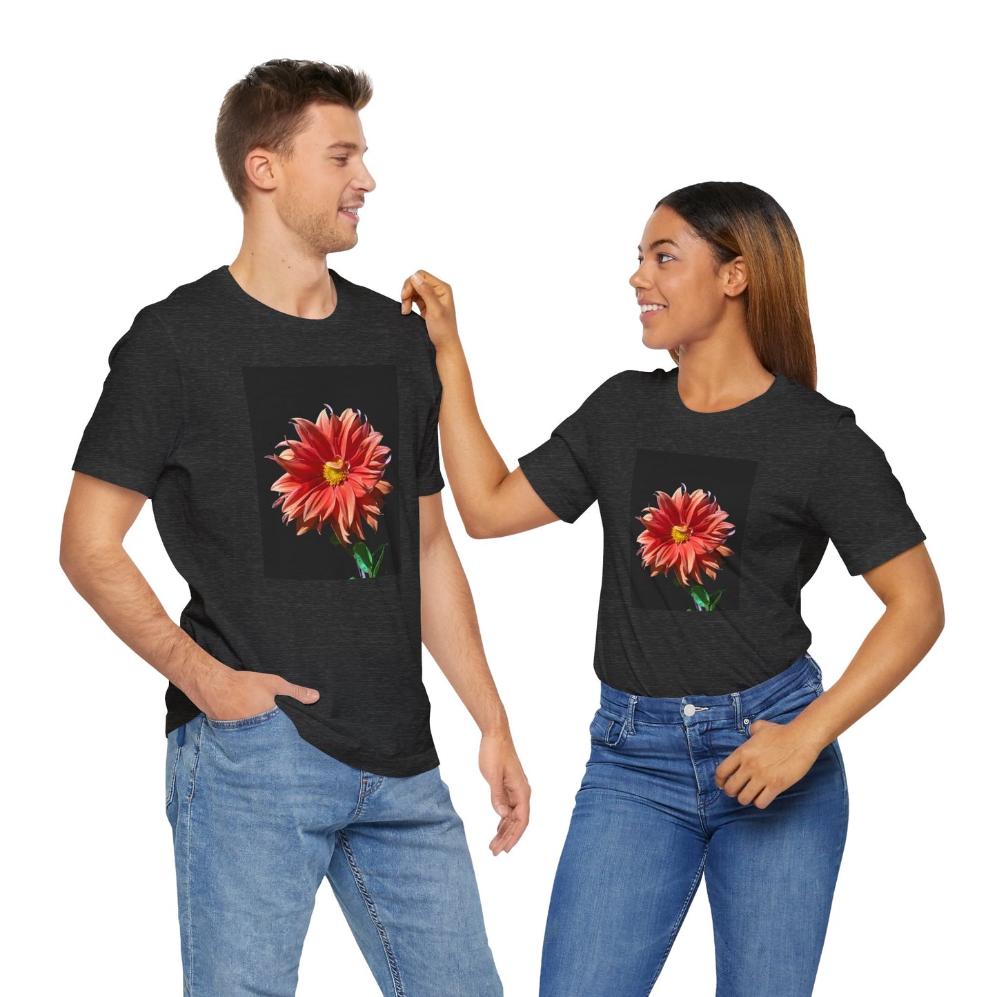 Unisex Jersey Short Sleeve Dahlia Flower T-Shirt