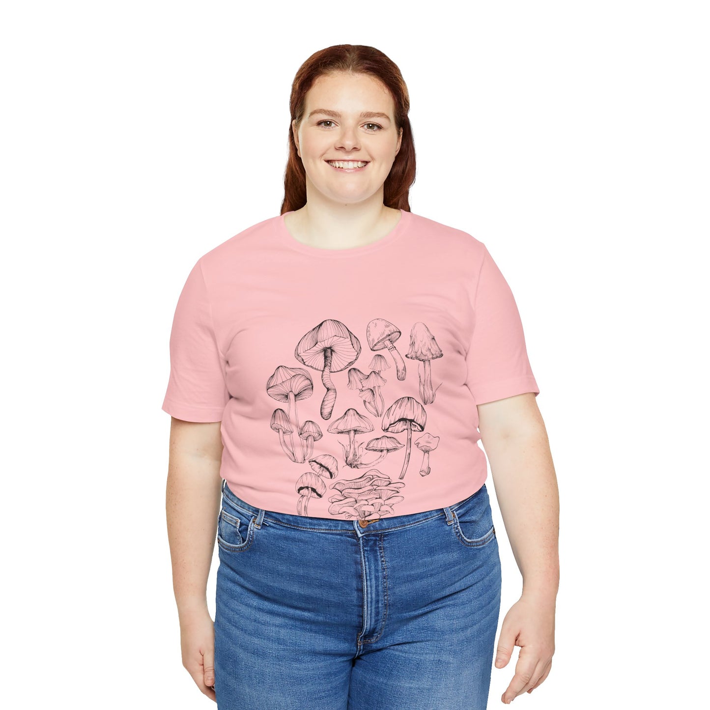 Unisex Mushroom Lover Fungi Print Toadstool T-Shirt